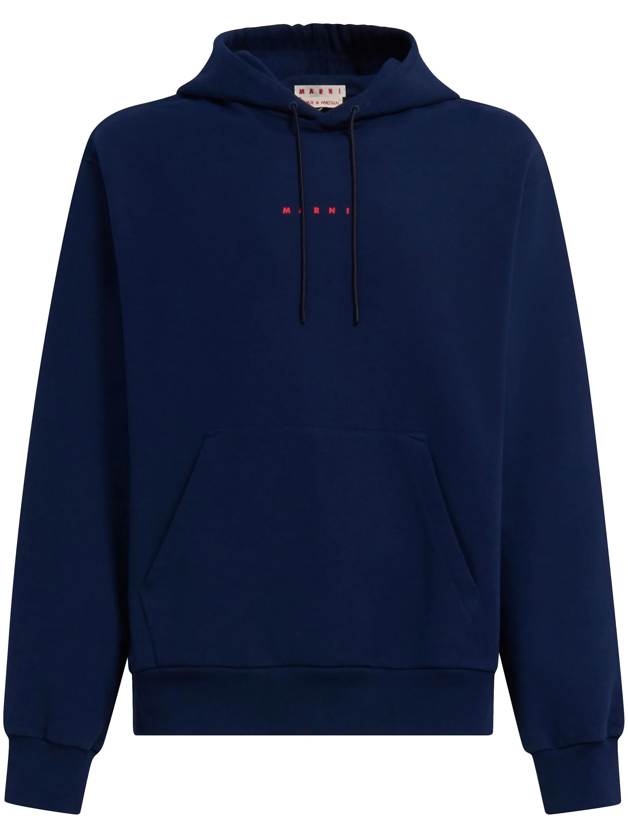 logo-print cotton hoodie