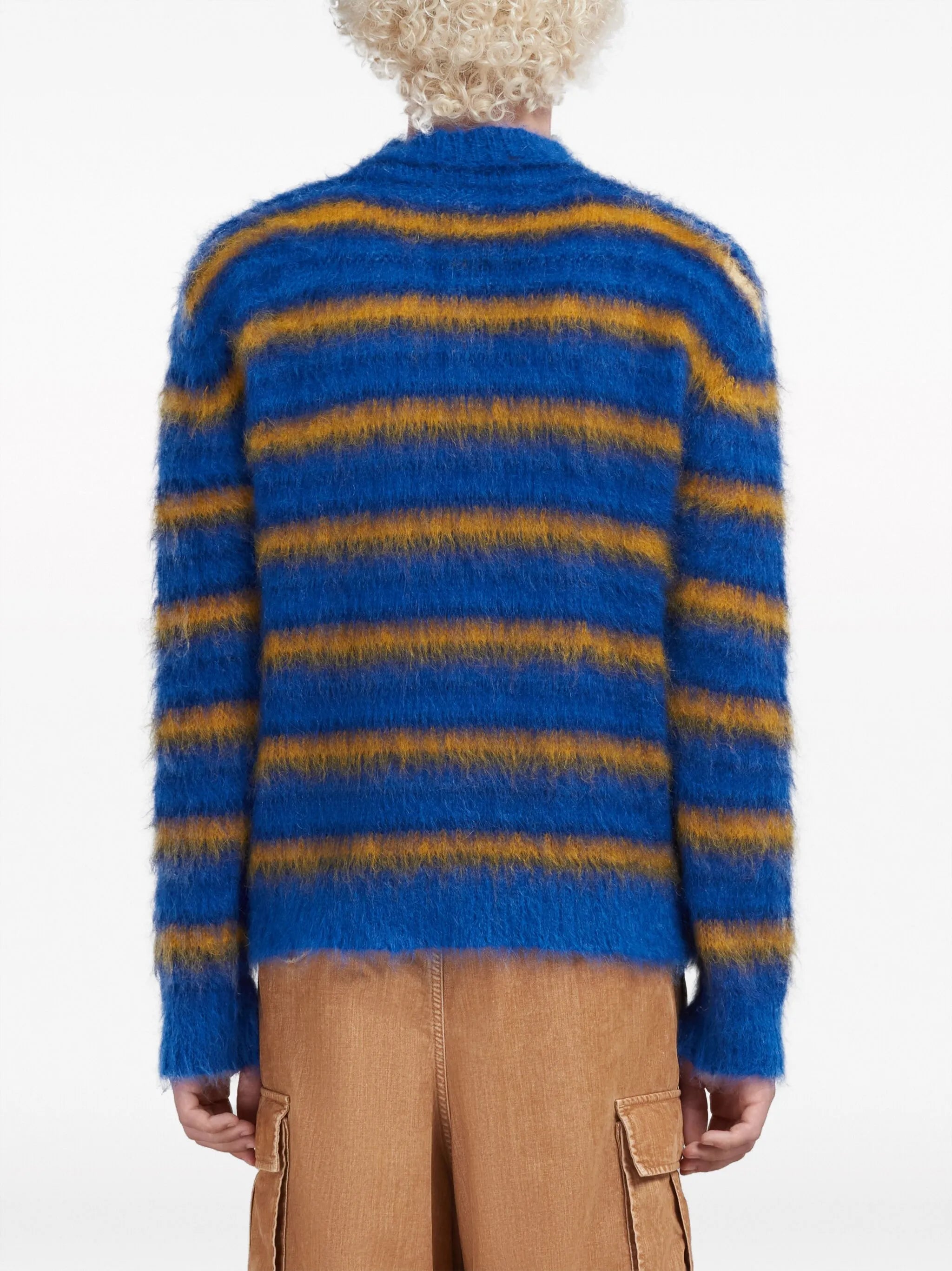 crew-neck striped jumper
