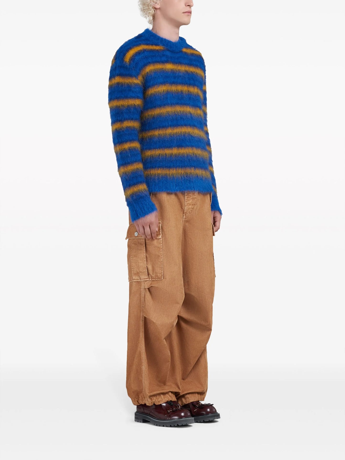 crew-neck striped jumper