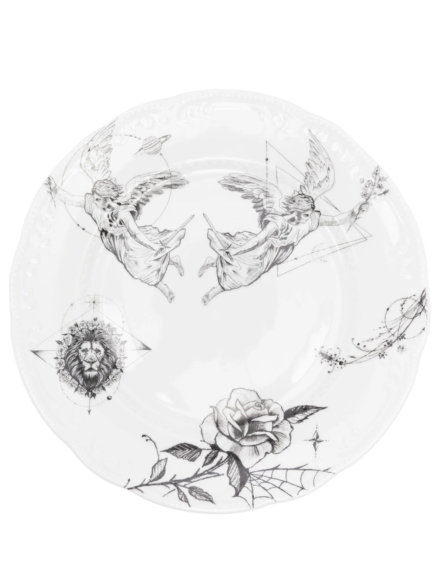 x Dr Woo graphic-print porcelain plate