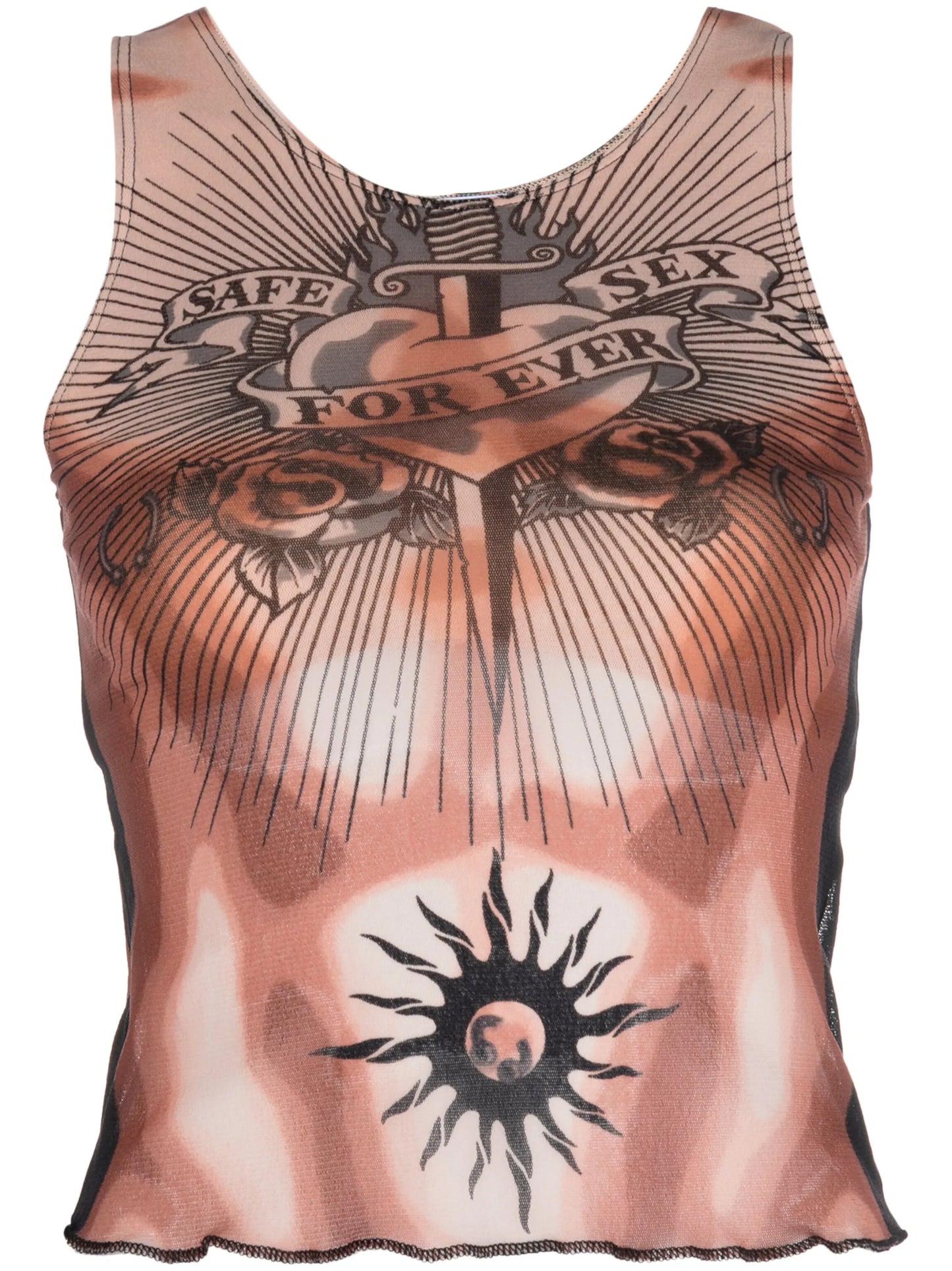 trompe l'oeil-print tank top