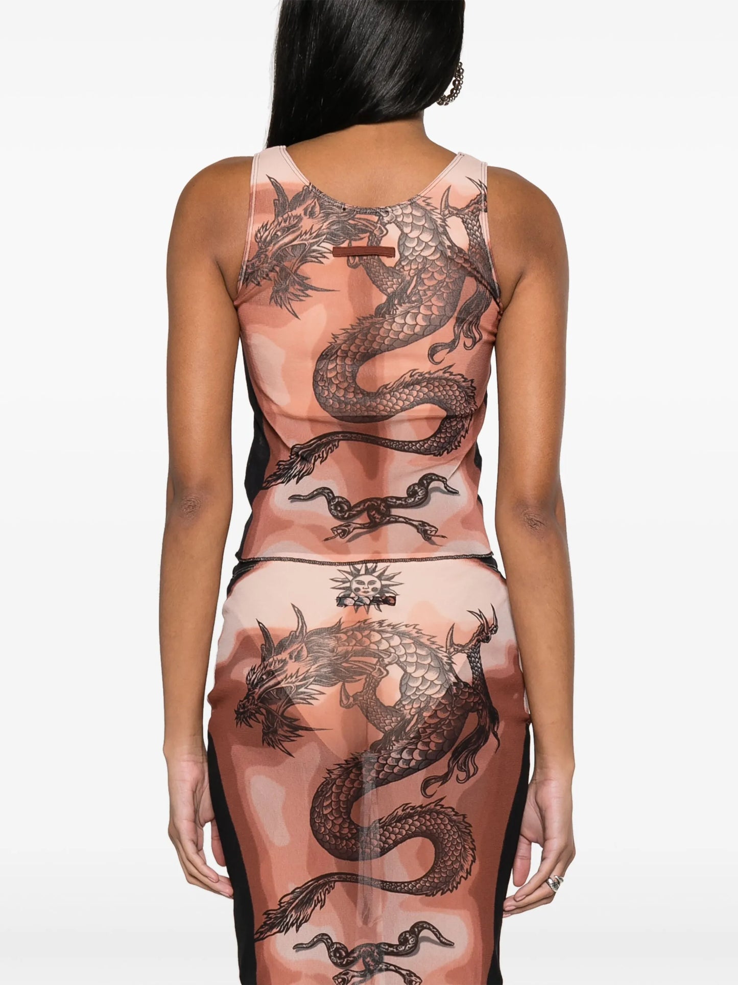 trompe l'oeil-print tank top