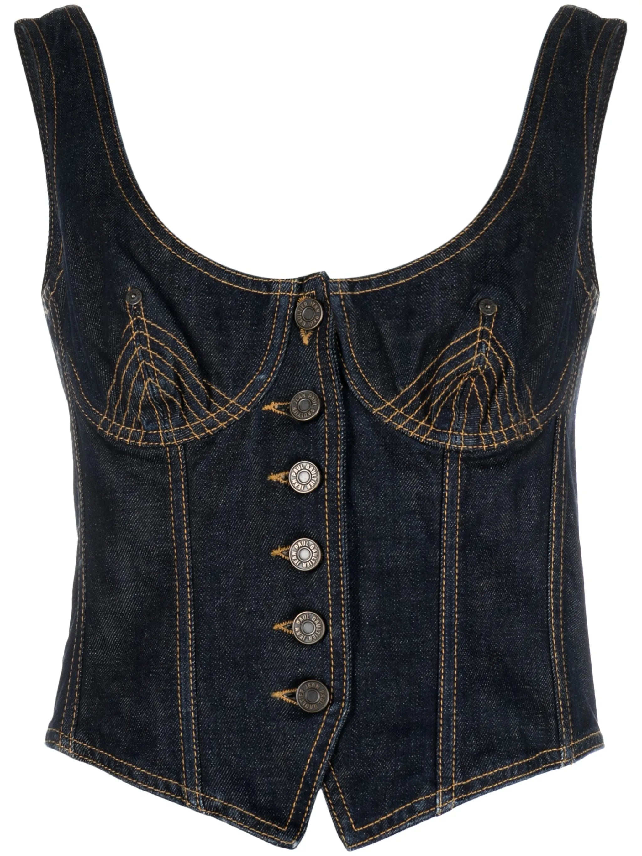 denim bustier top