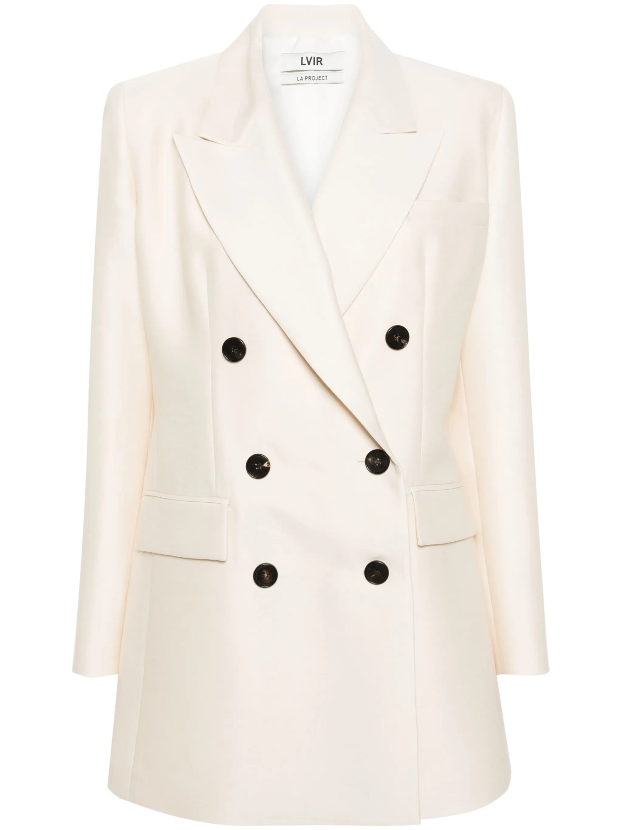 double-breasted wool-blend blazer