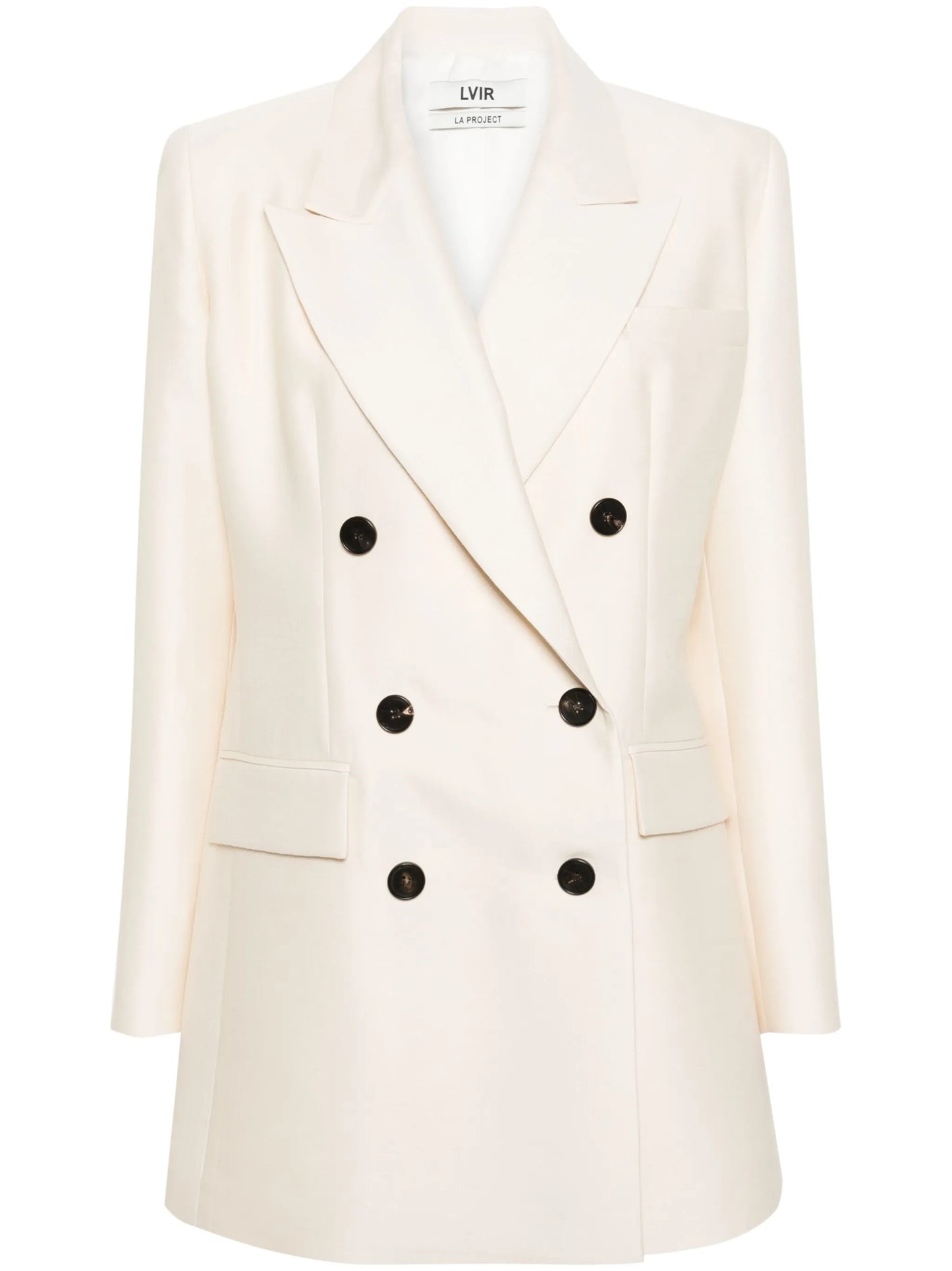 double-breasted wool-blend blazer