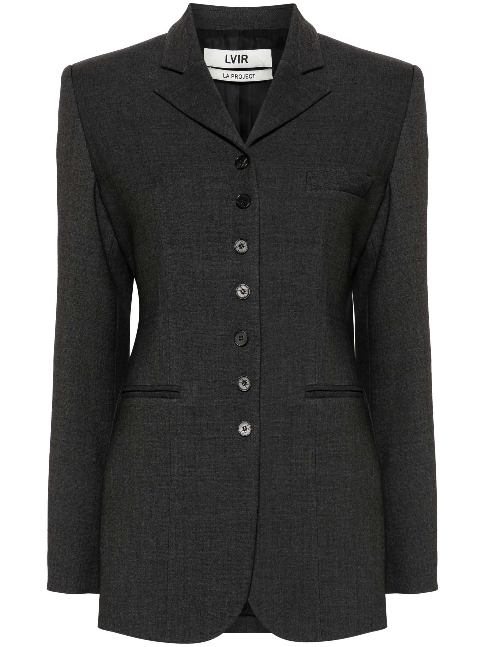 notched-lapels single-breasted blazer