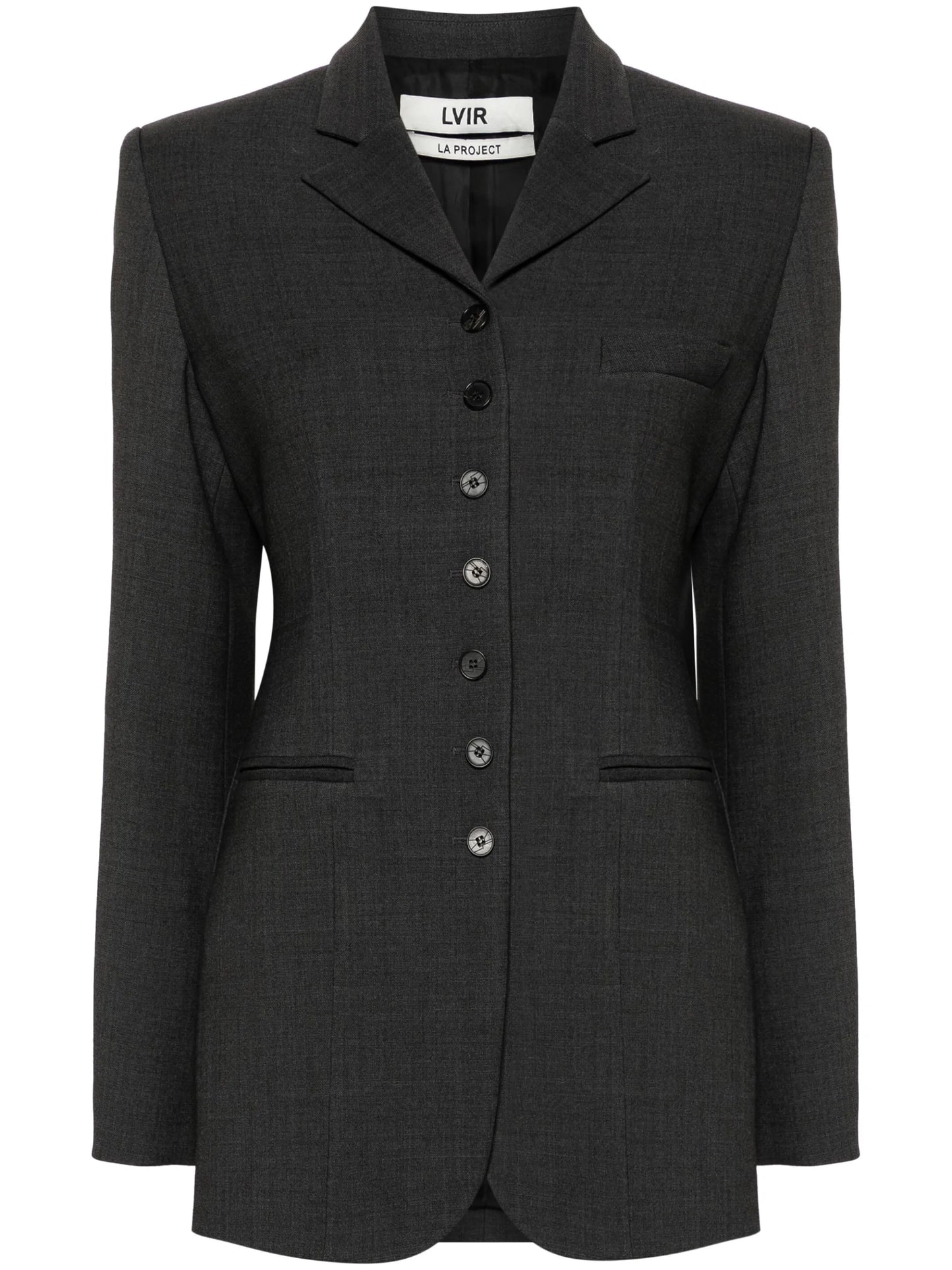 notched-lapels single-breasted blazer