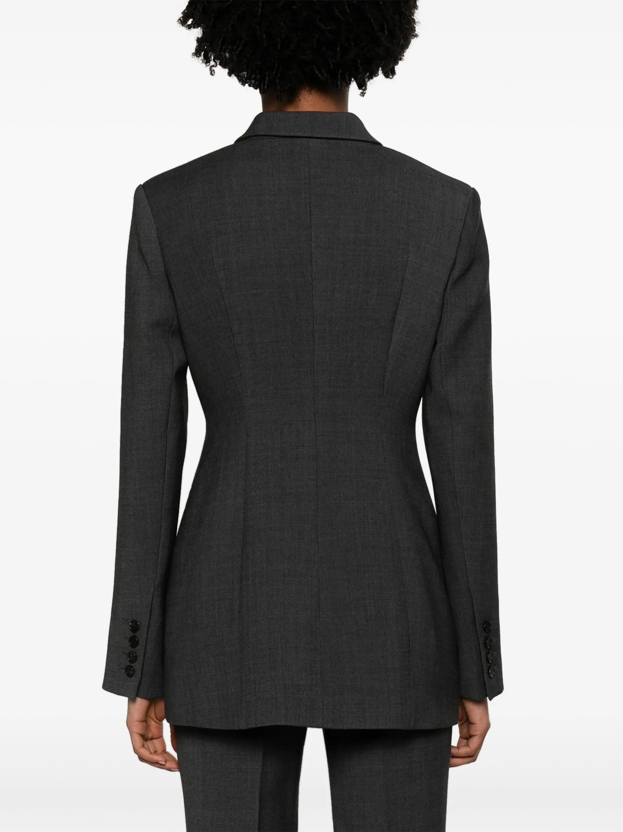 notched-lapels single-breasted blazer