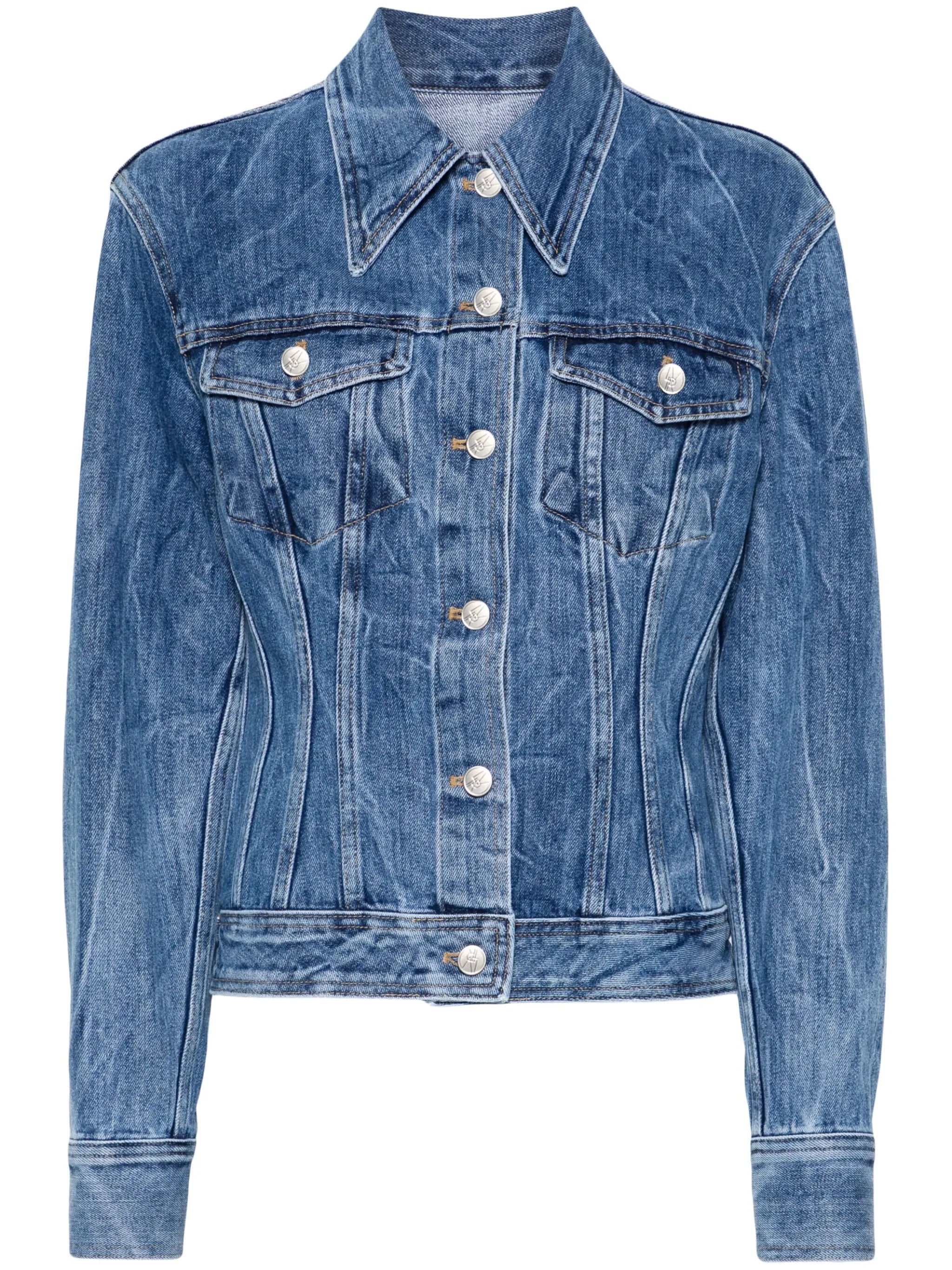 vertical-seam denim jacket