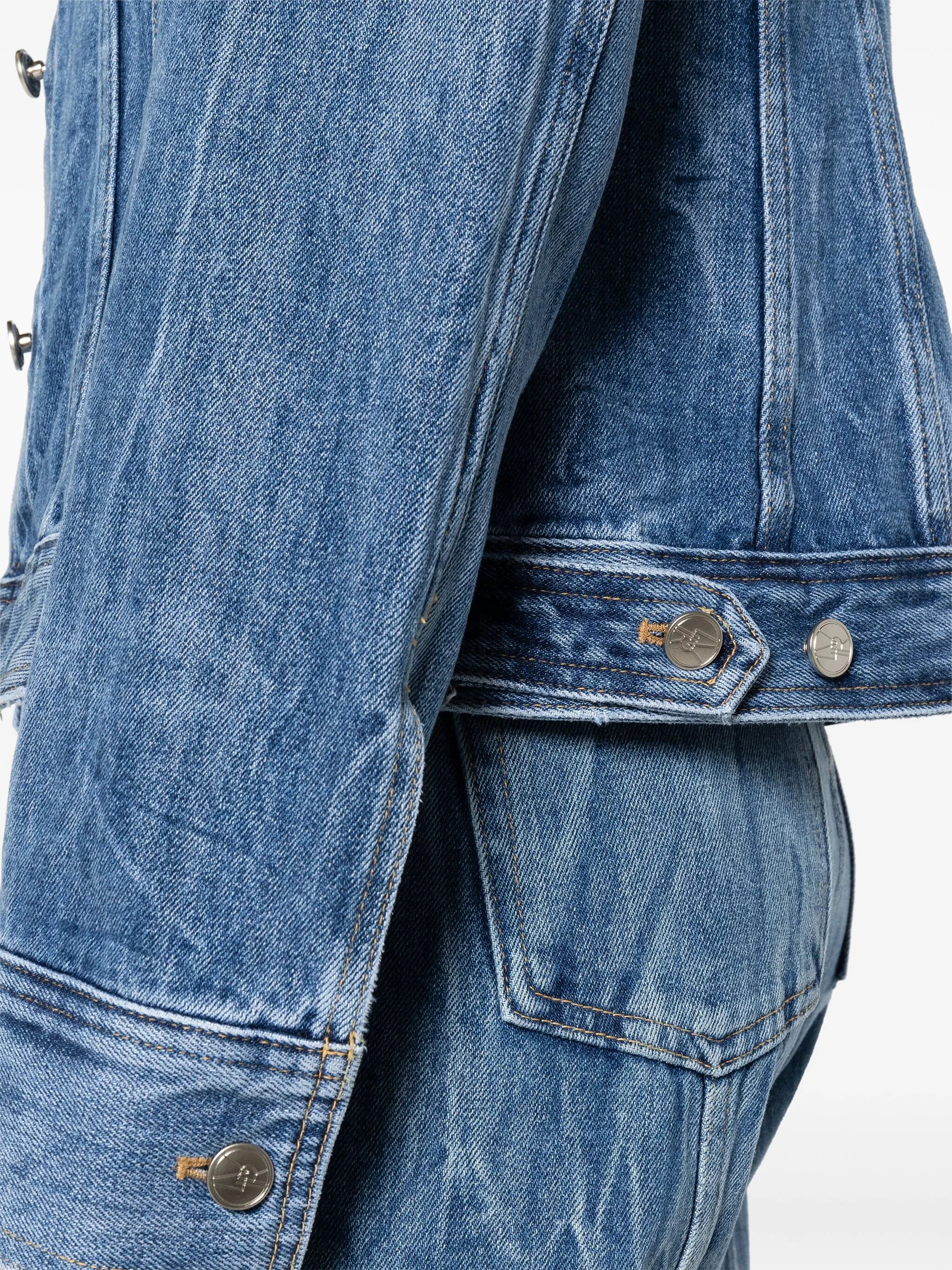 vertical-seam denim jacket