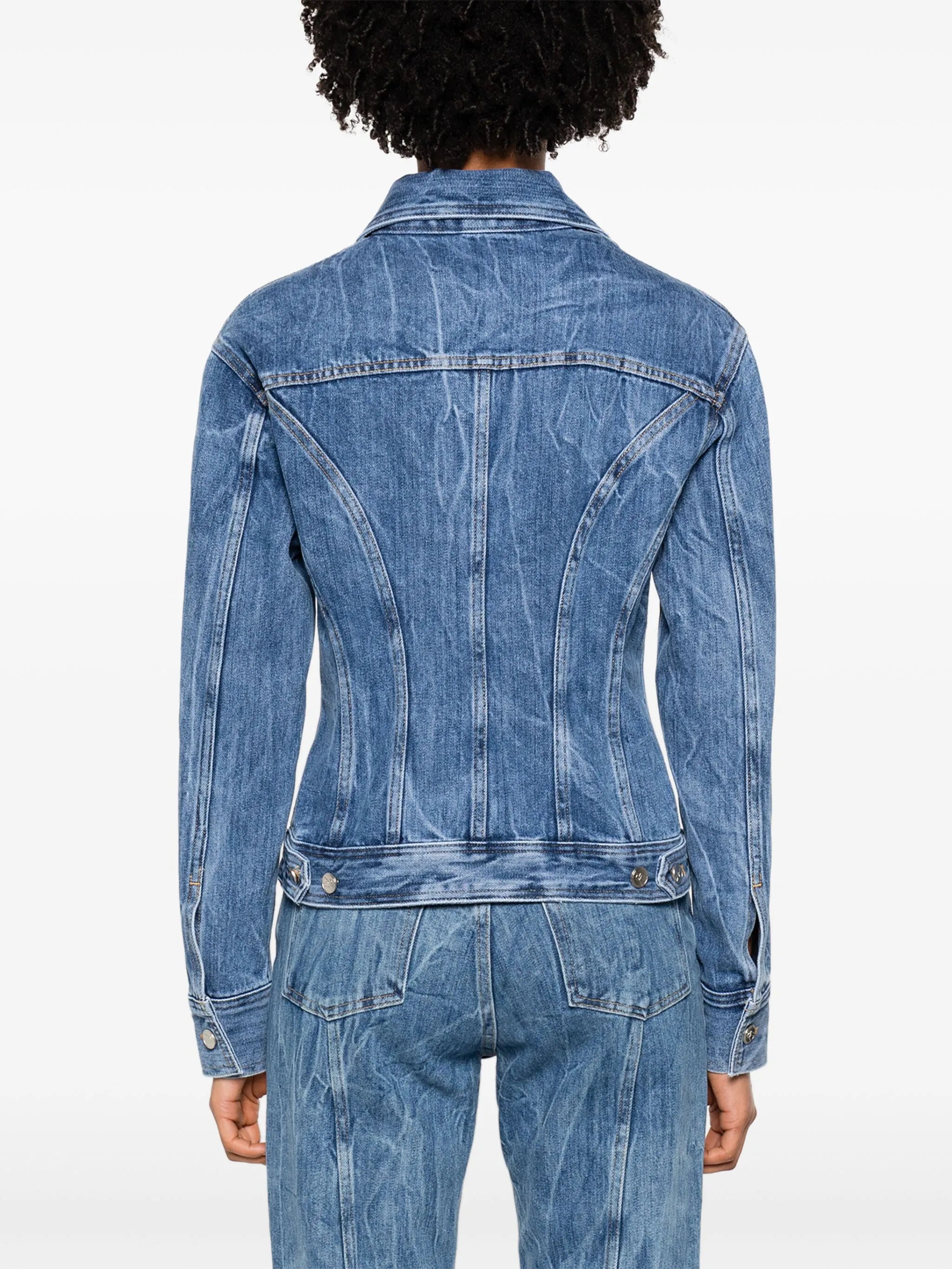 vertical-seam denim jacket