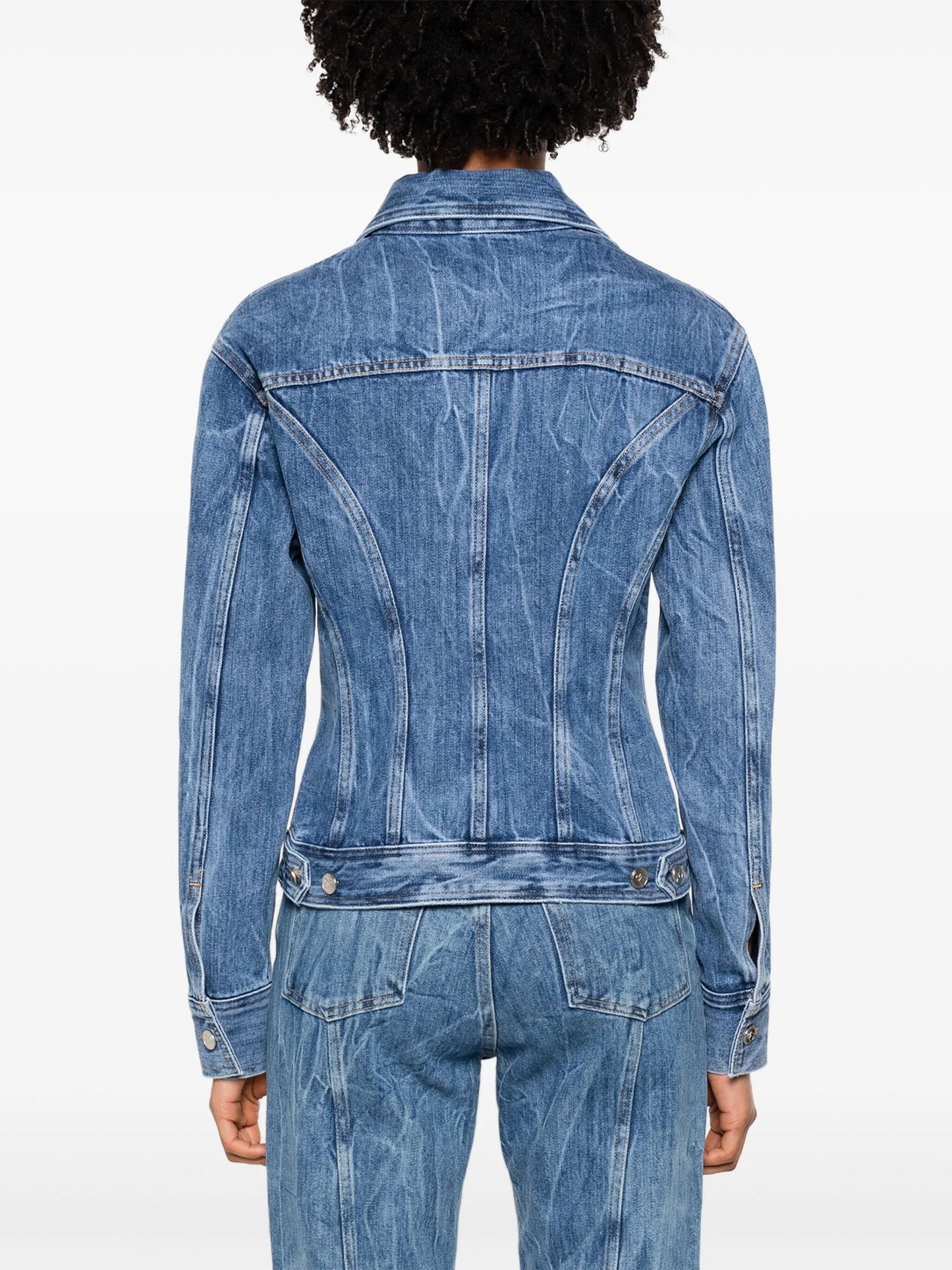 vertical-seam denim jacket