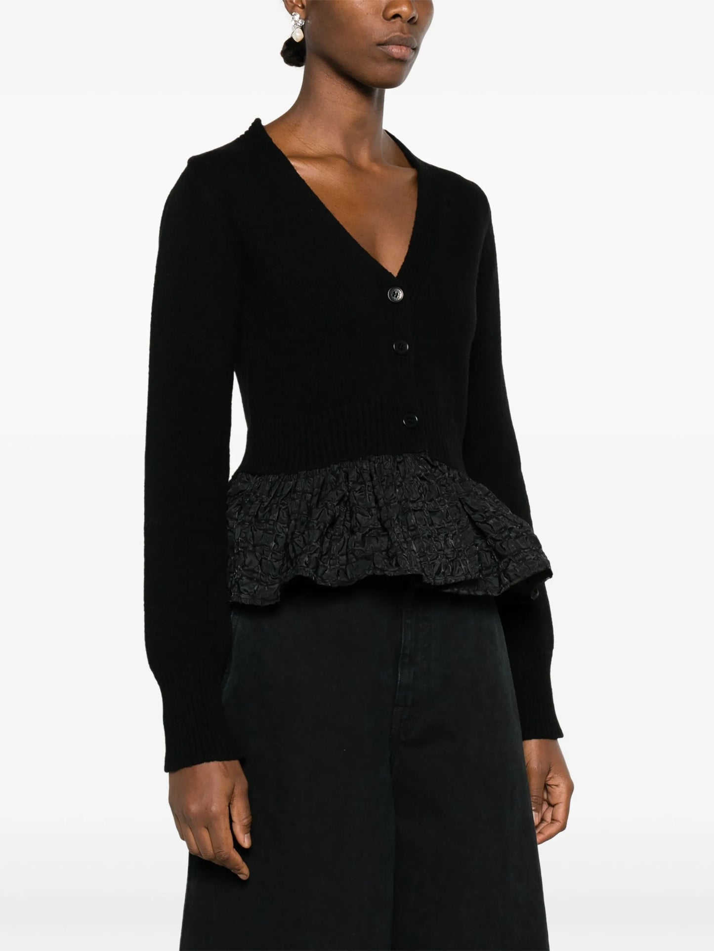 Vision ruffle-trim cardigan