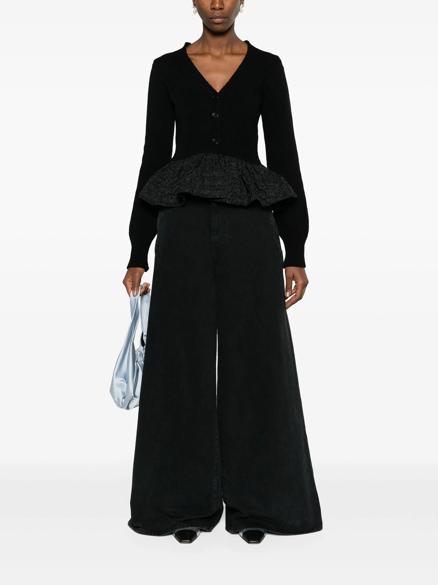 Vision ruffle-trim cardigan