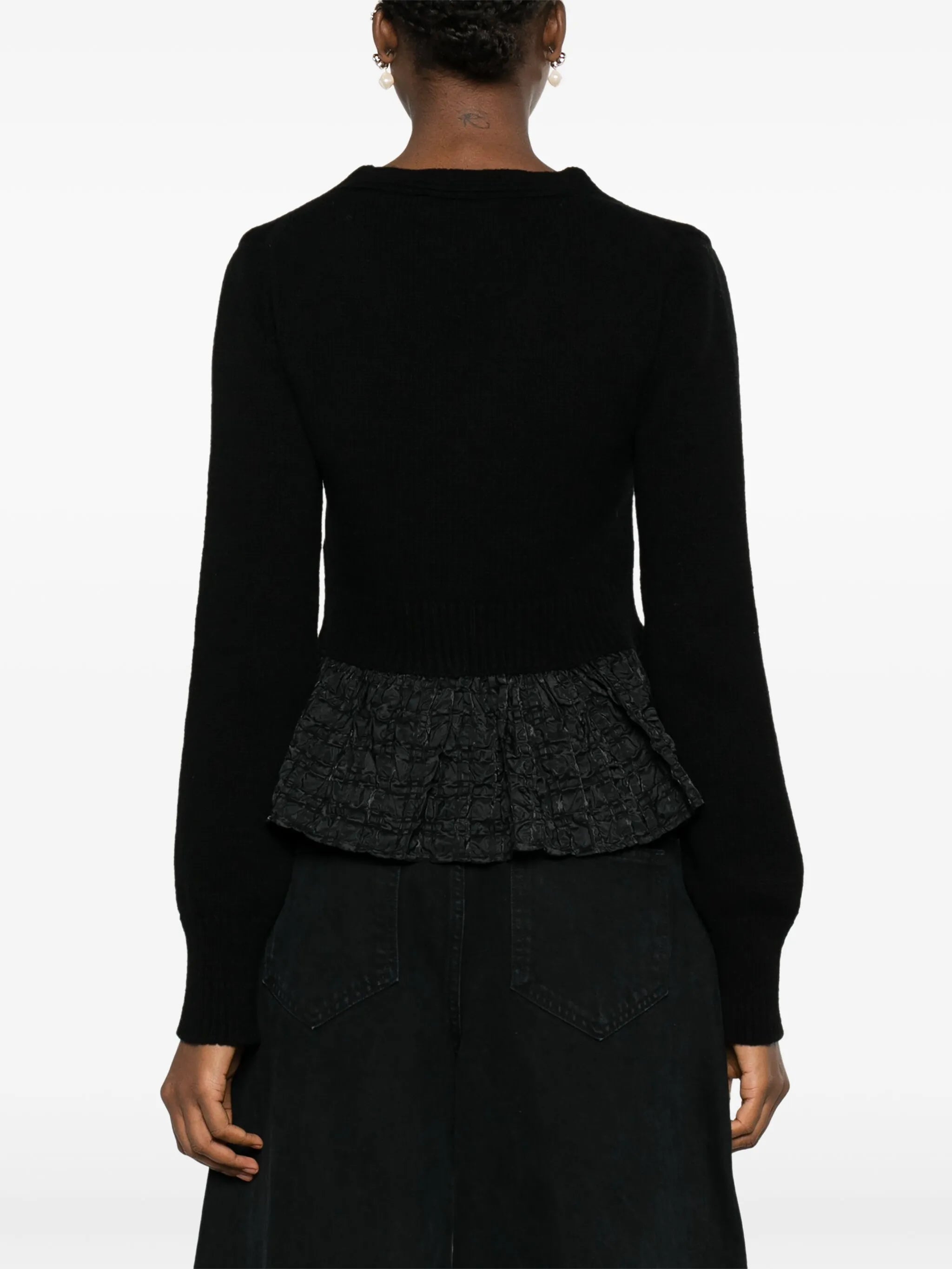 Vision ruffle-trim cardigan