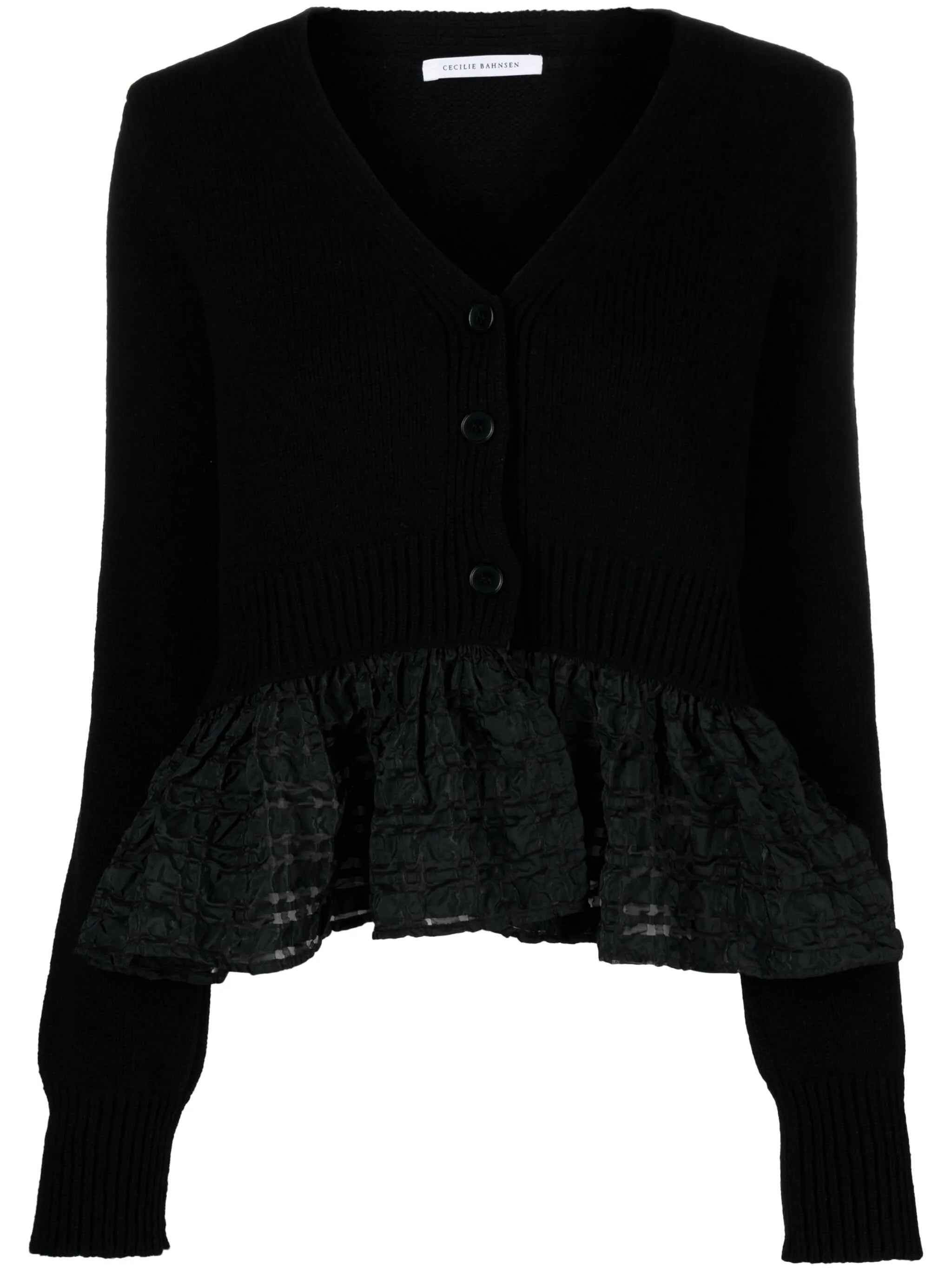 Vision ruffle-trim cardigan