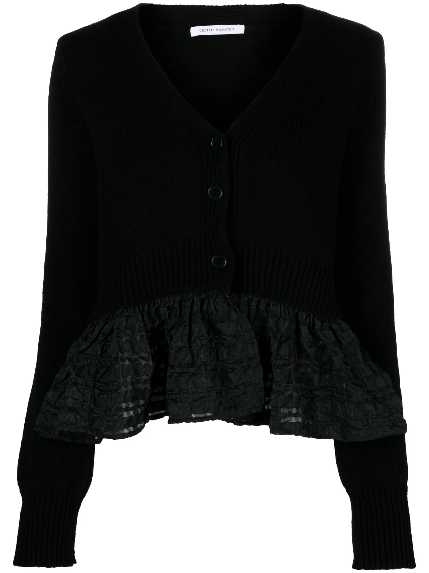Vision ruffle-trim cardigan