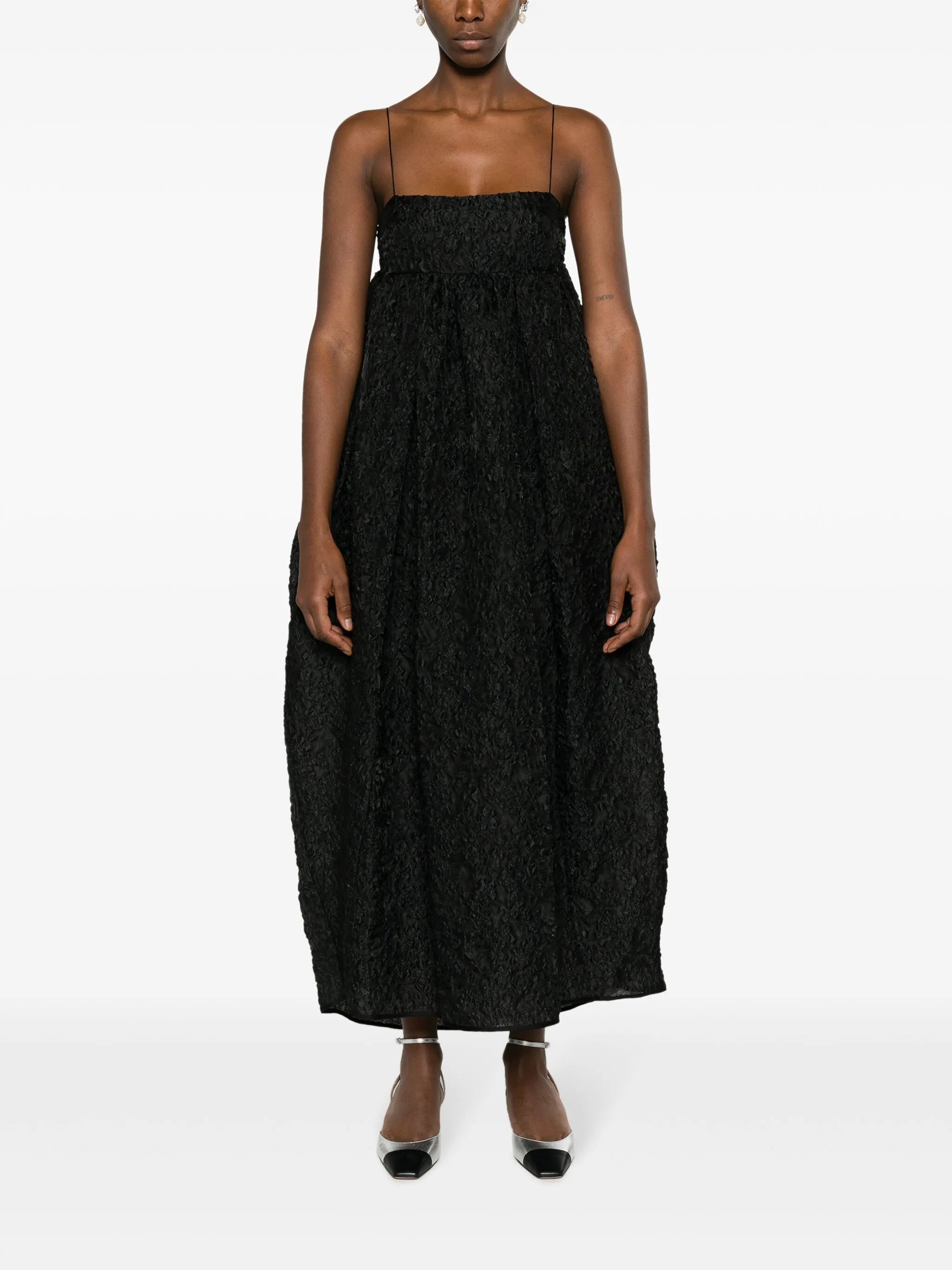 Vilma matelassé midi dress