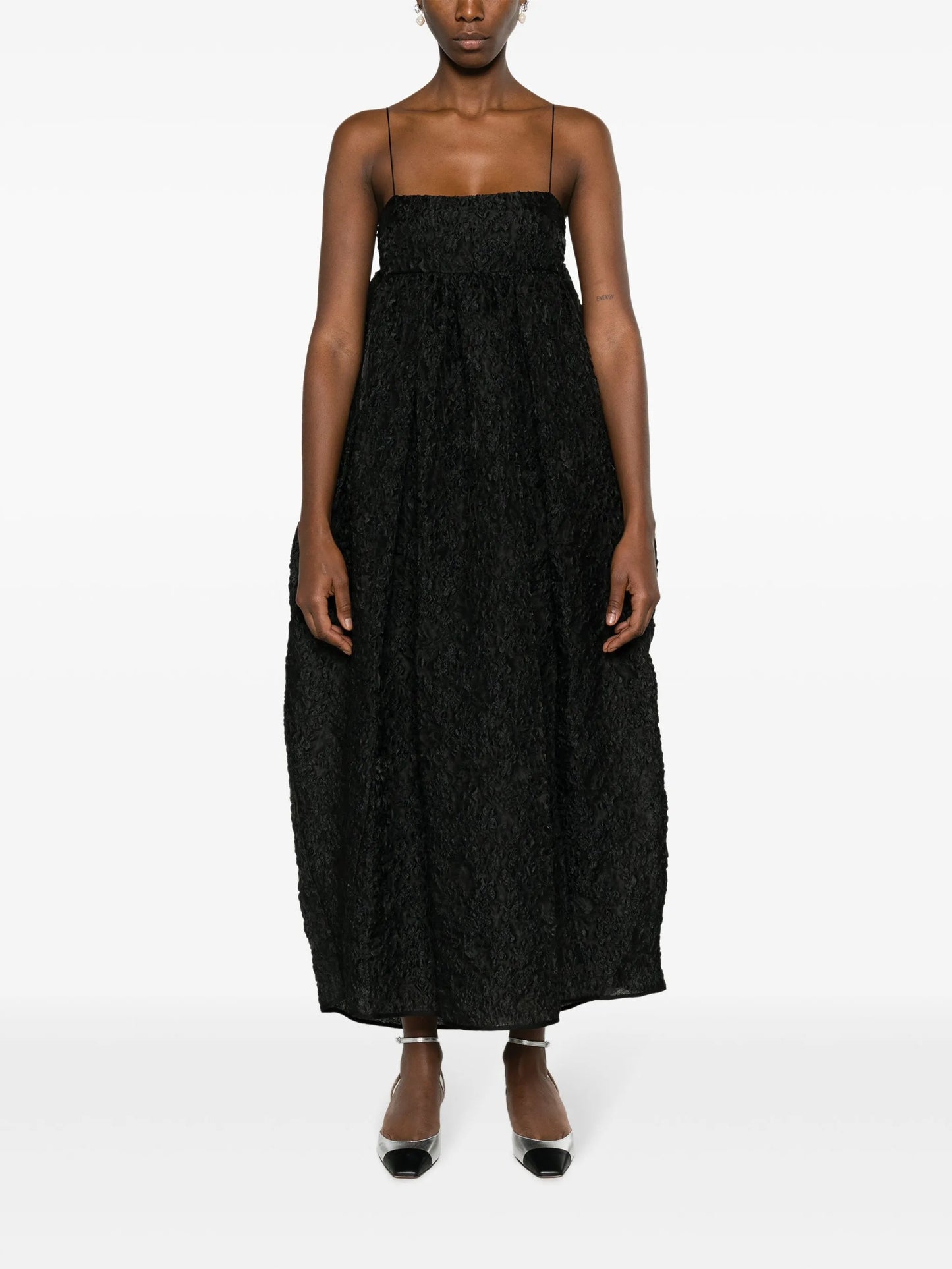Vilma matelassé midi dress