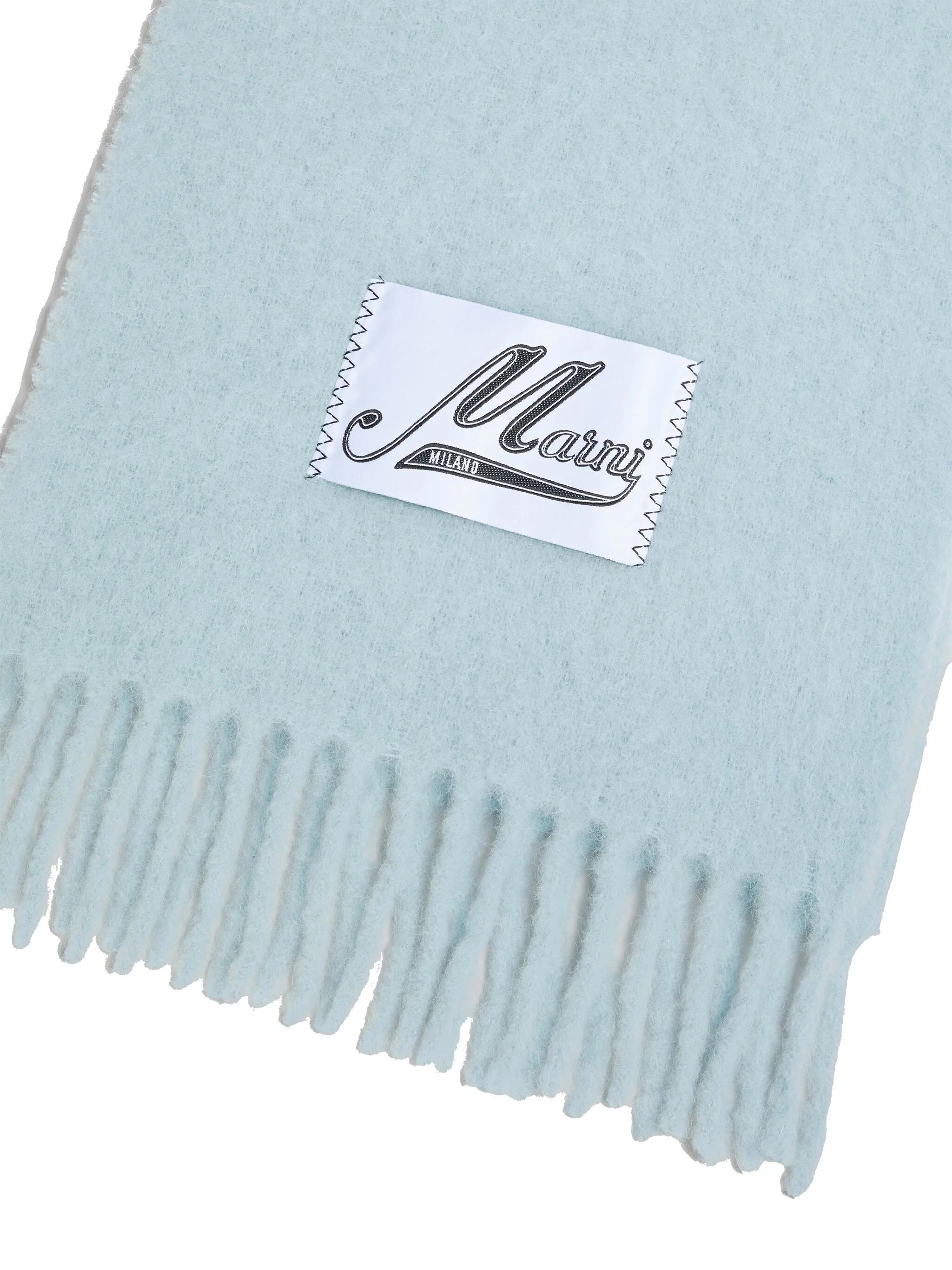 logo-patch knitted scarf