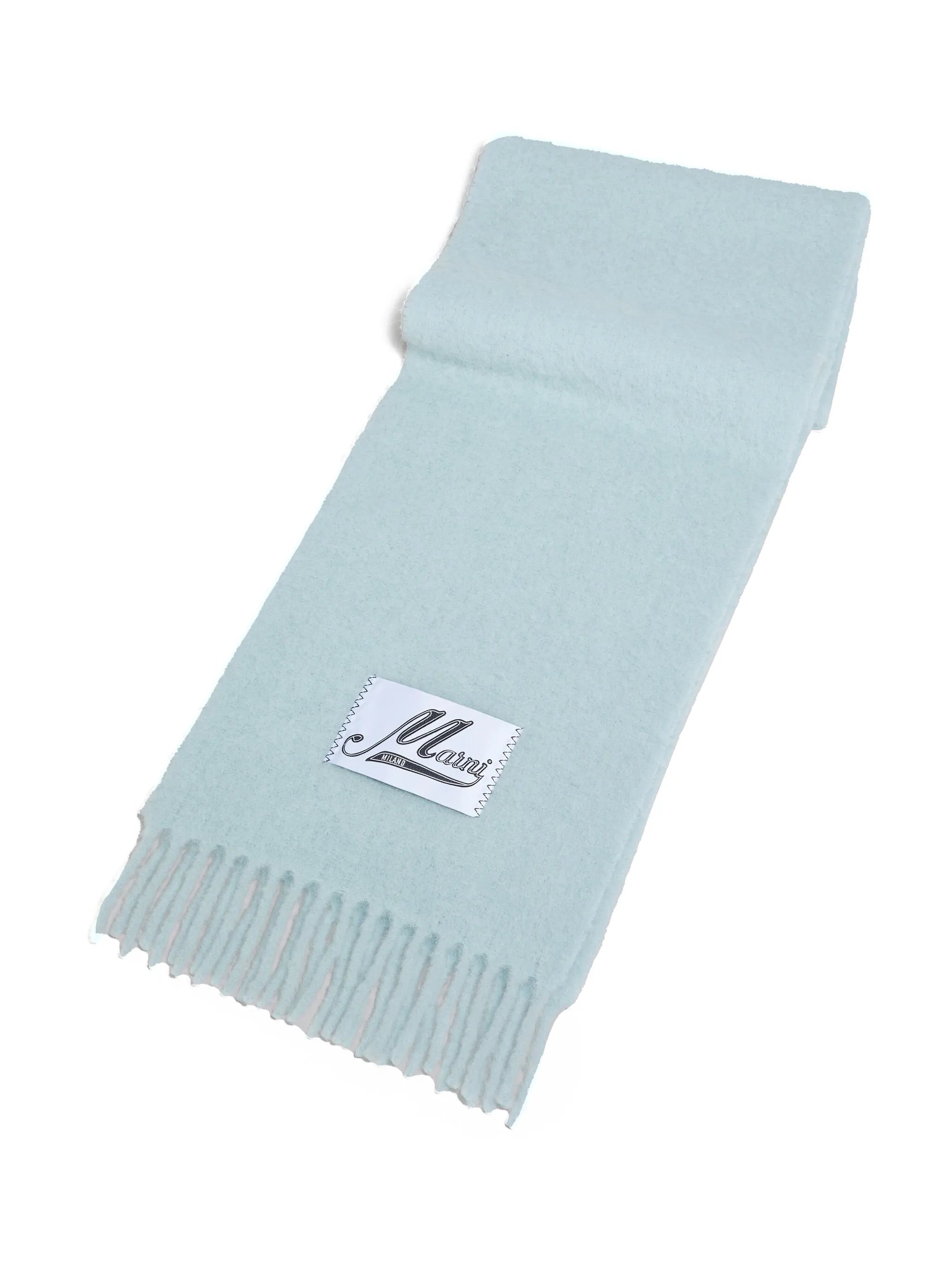 logo-patch knitted scarf