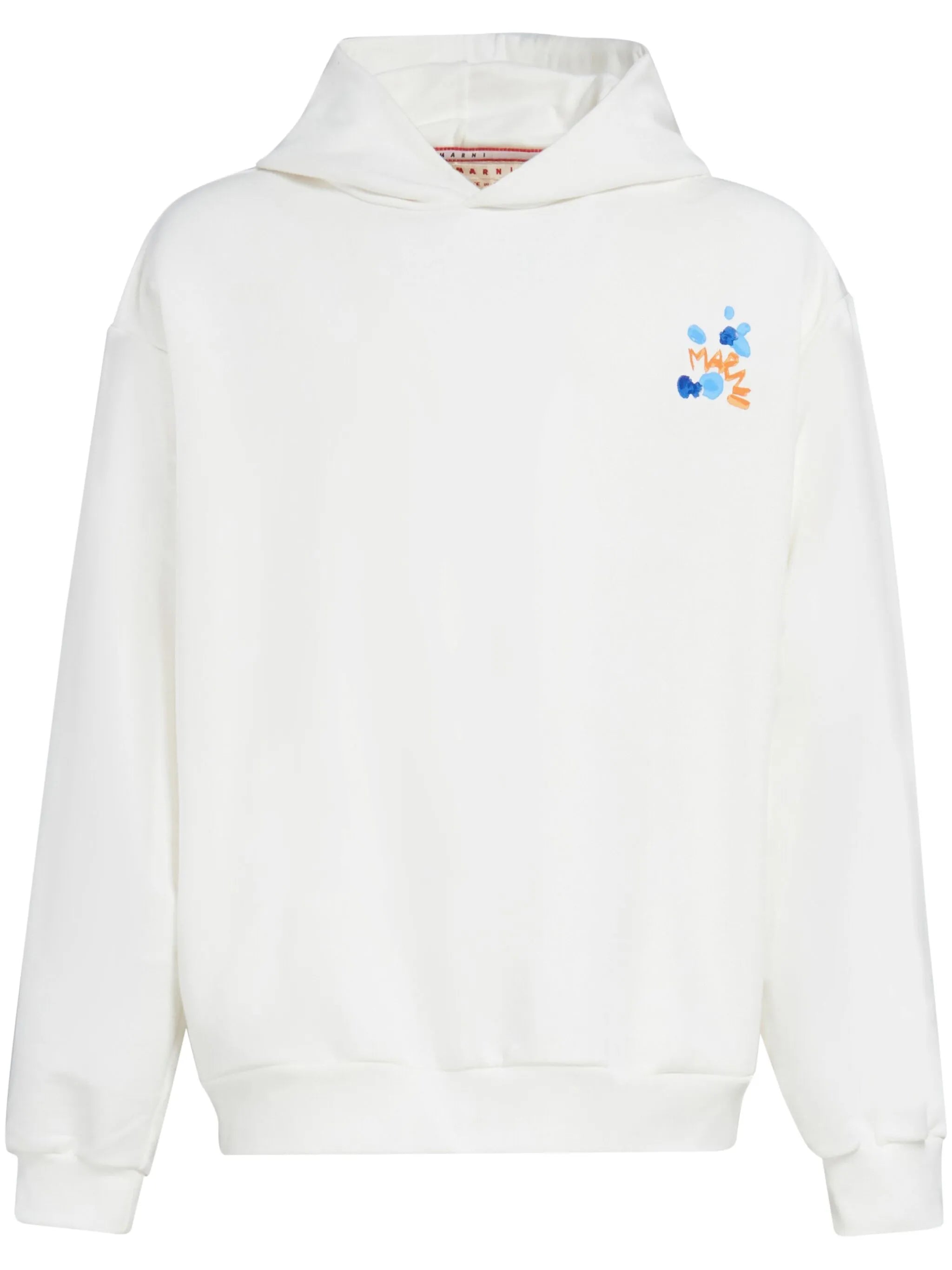 logo-print cotton hoodie