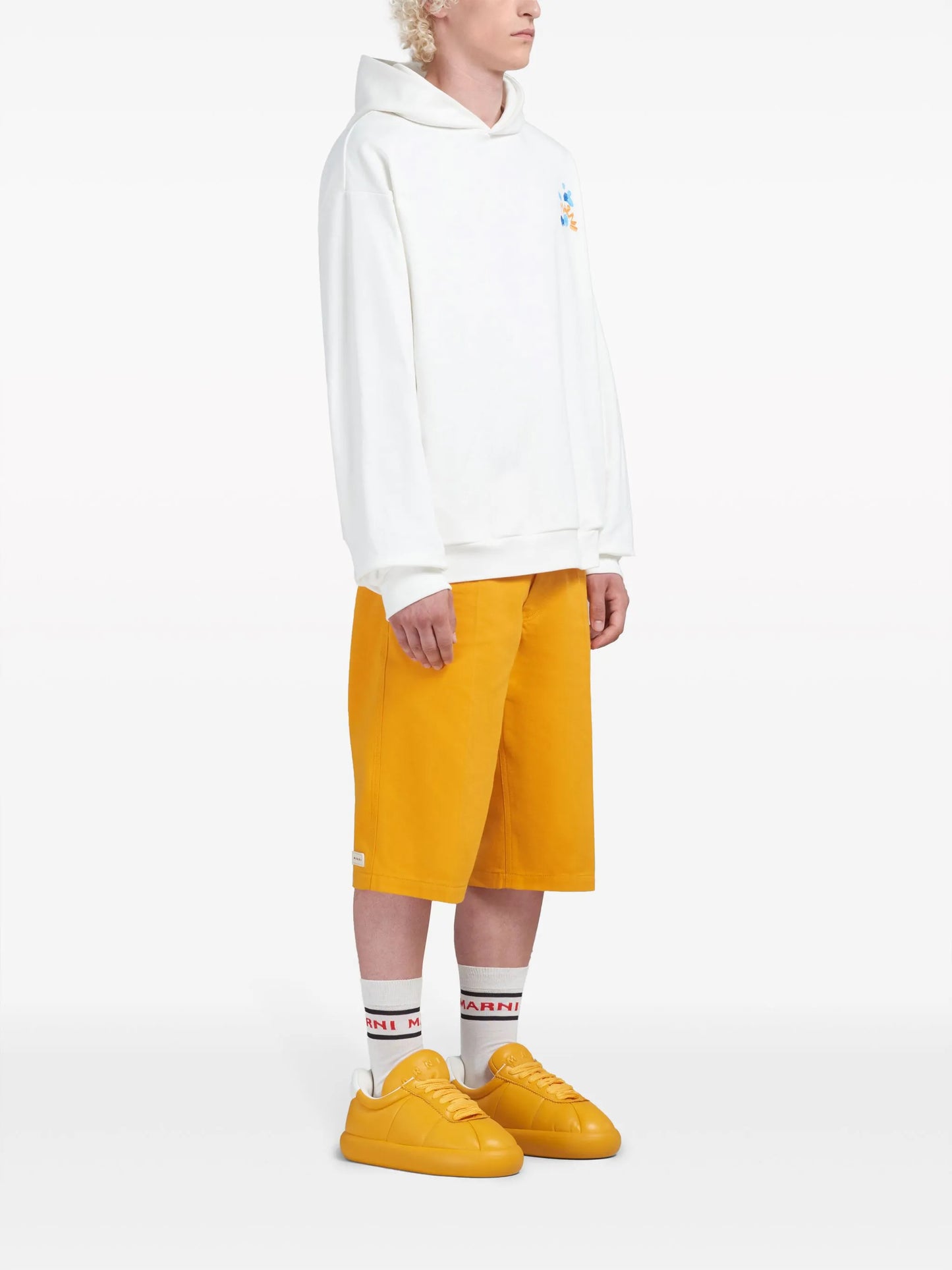 logo-print cotton hoodie