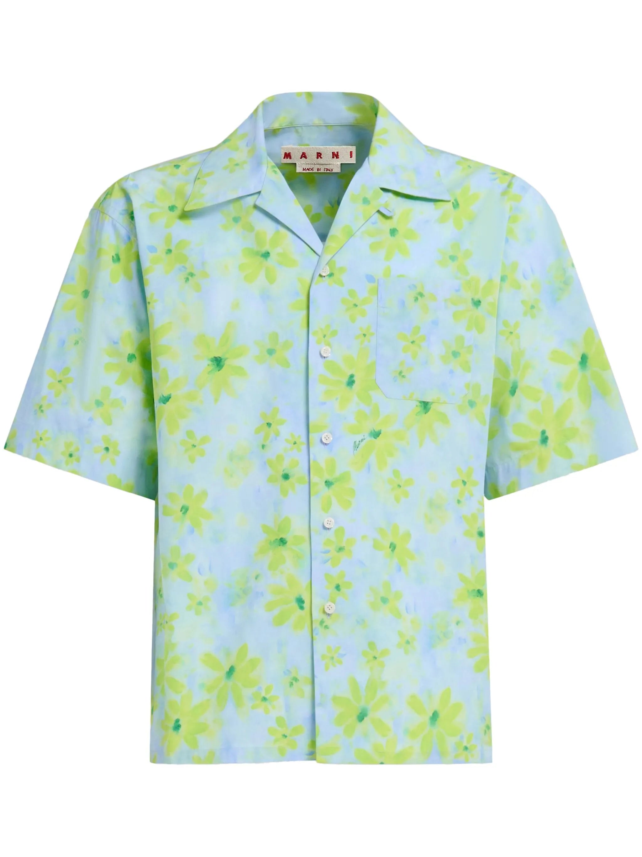 floral-print cotton shirt