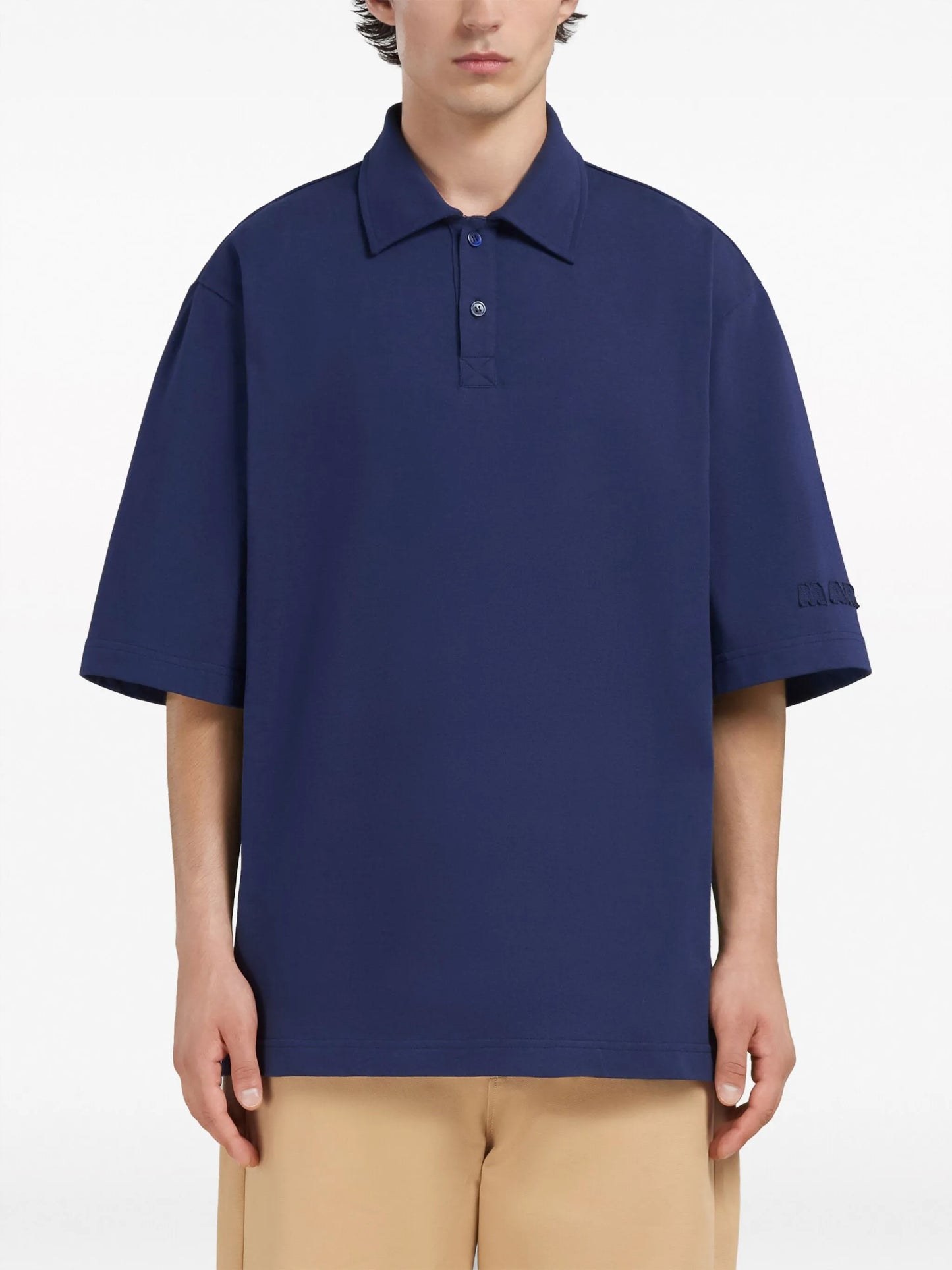 logo-patch cotton polo shirt