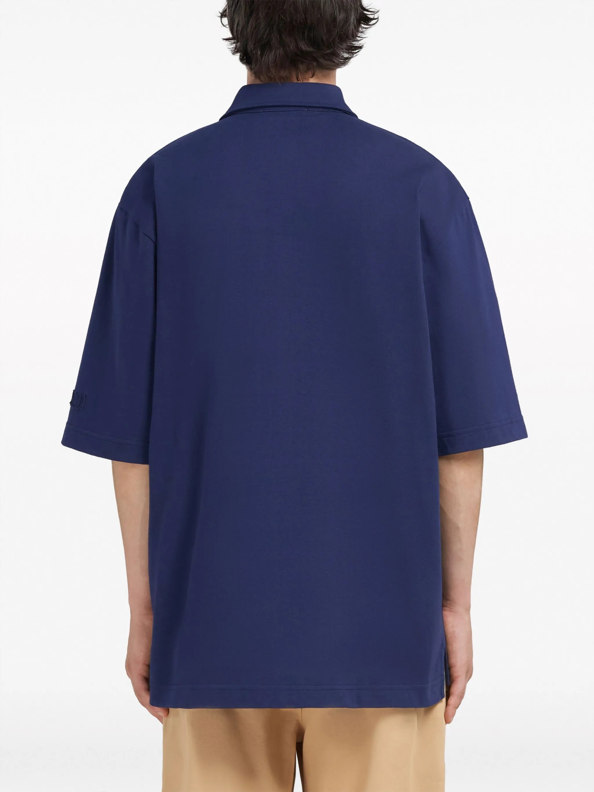 logo-patch cotton polo shirt