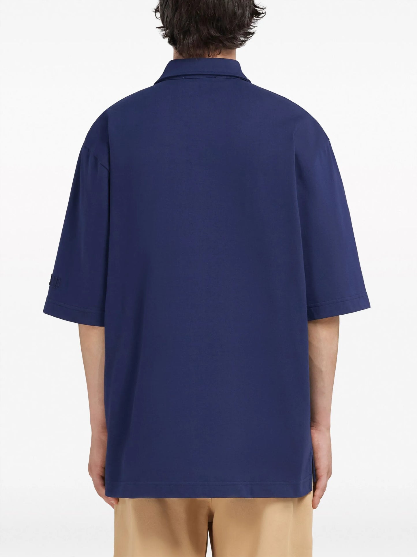 logo-patch cotton polo shirt
