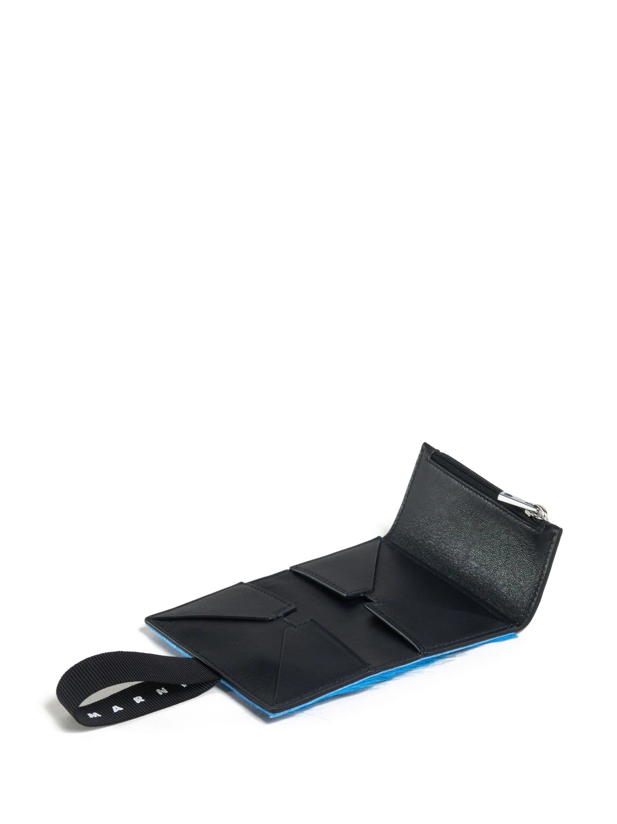 logo-strap brushed-effect wallet