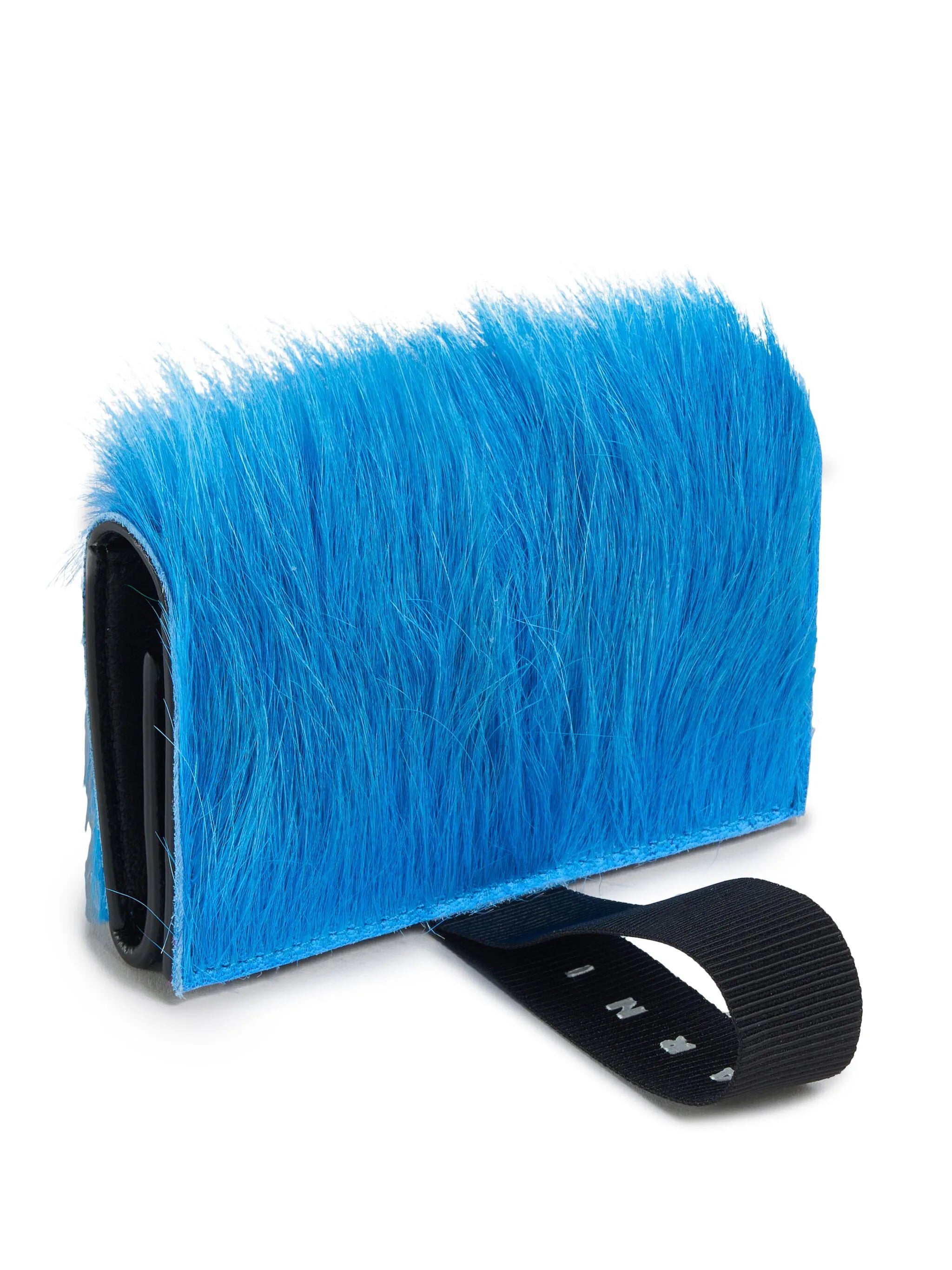 logo-strap brushed-effect wallet