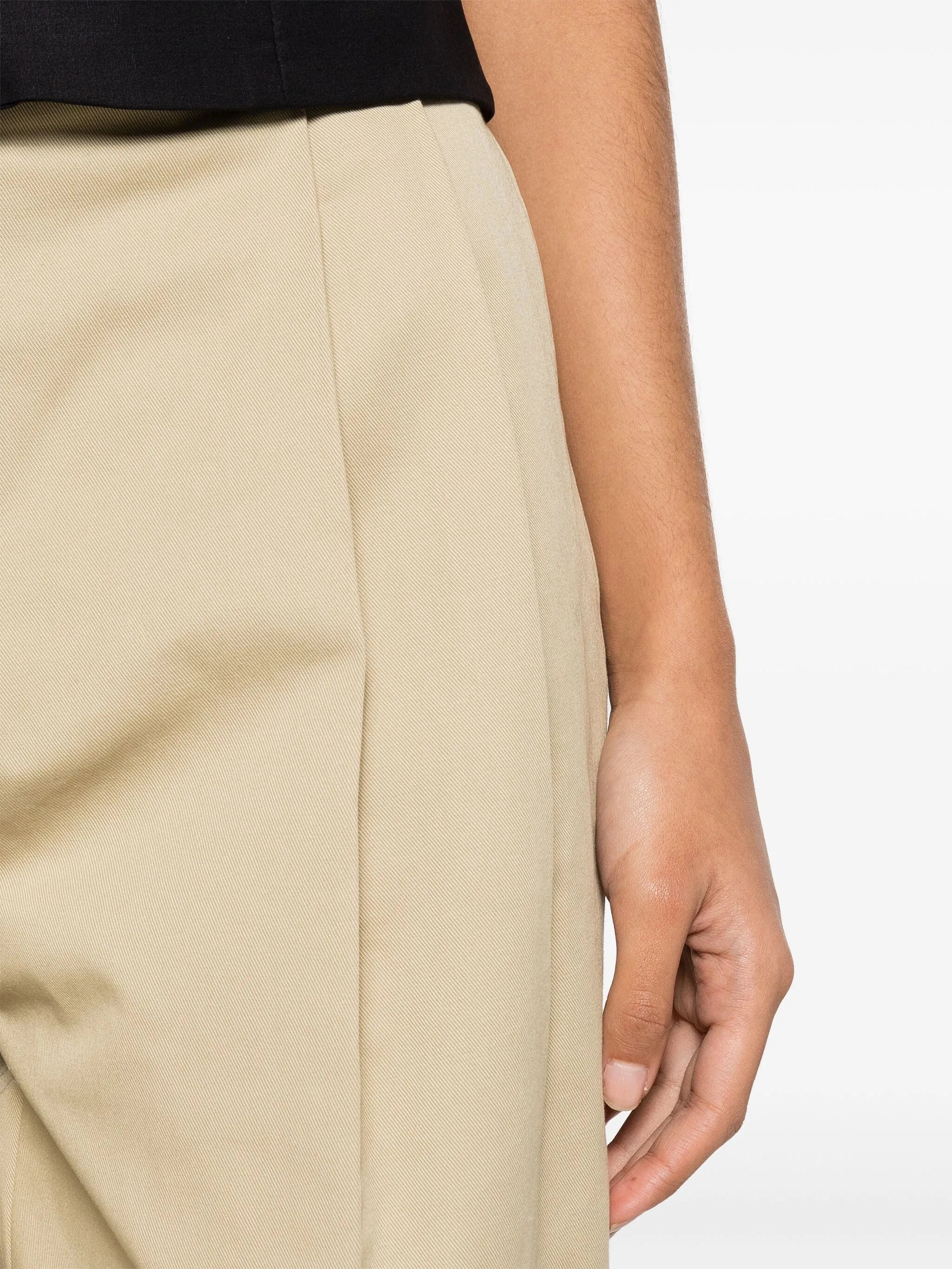 pleated cotton trousers
