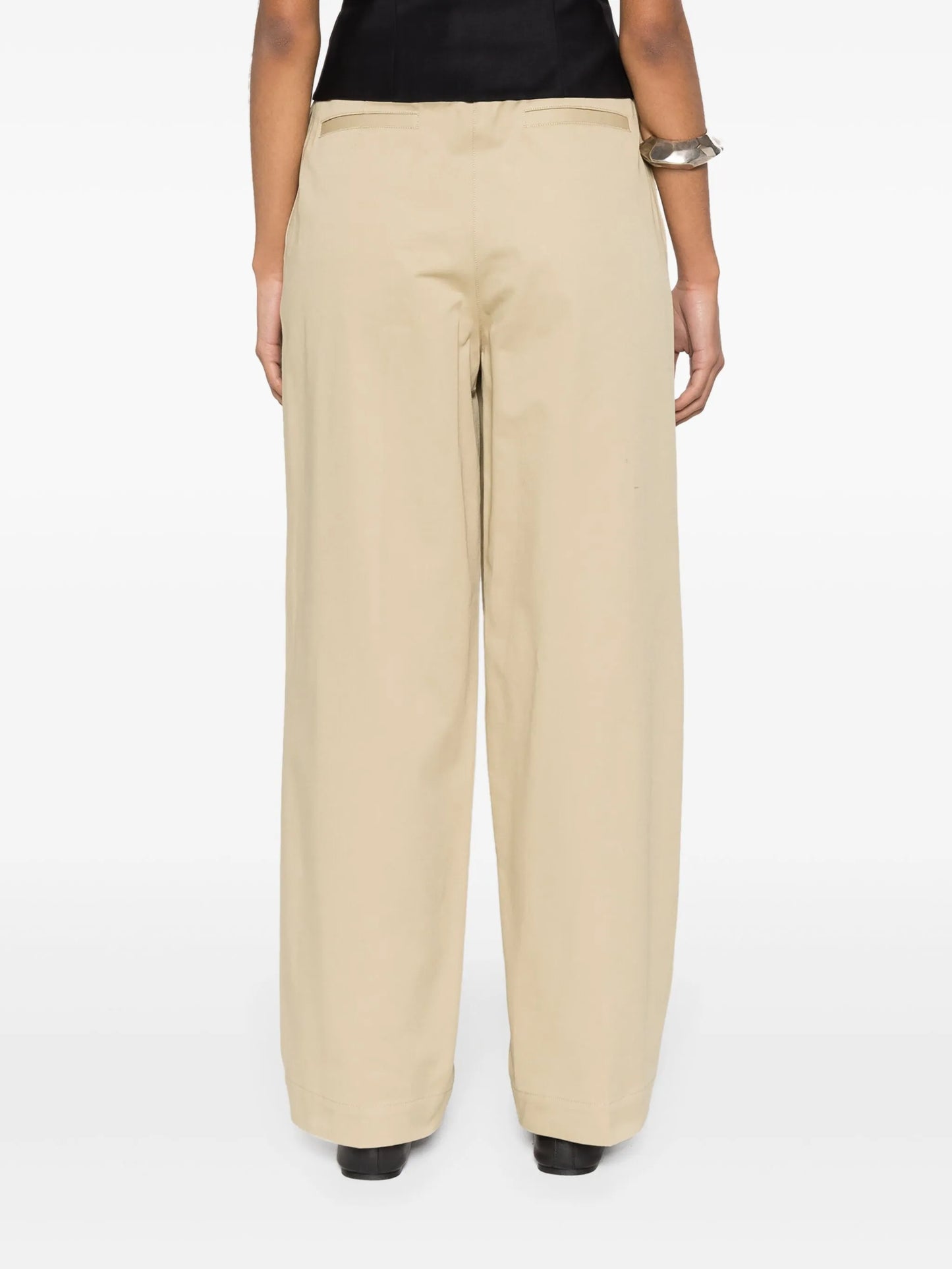 pleated cotton trousers