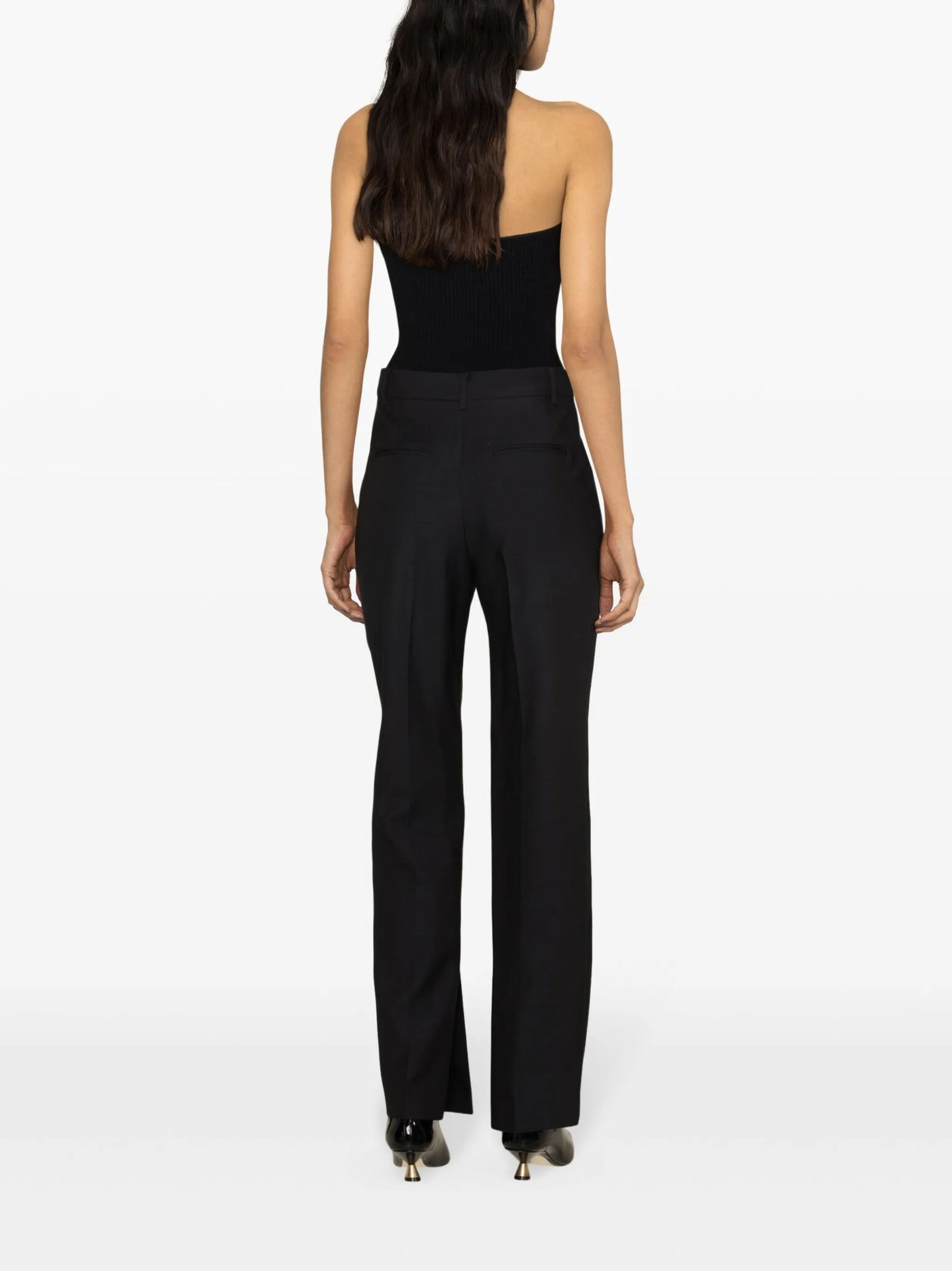 ankle-slit tailored trousers