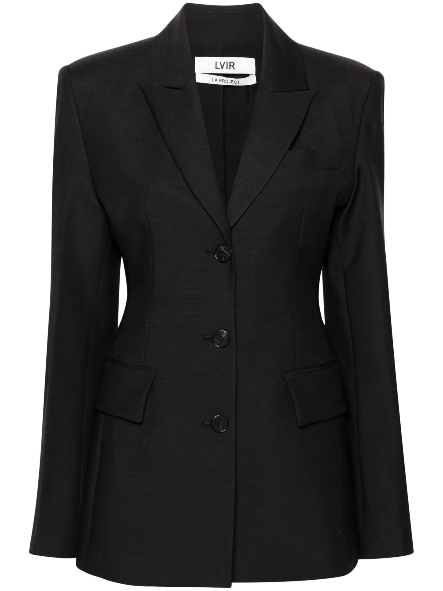 single-breasted wool-blend blazer