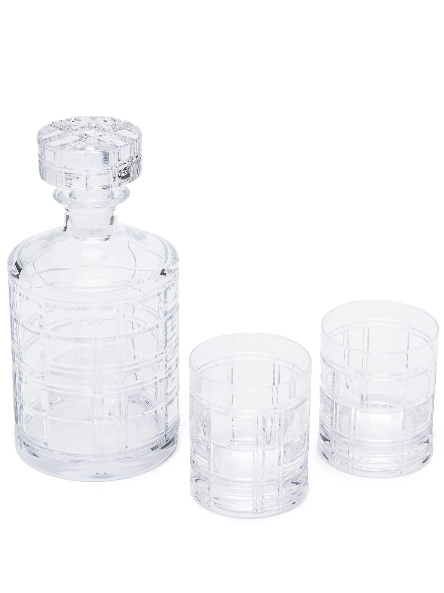 Hudson Plaid glass gift set