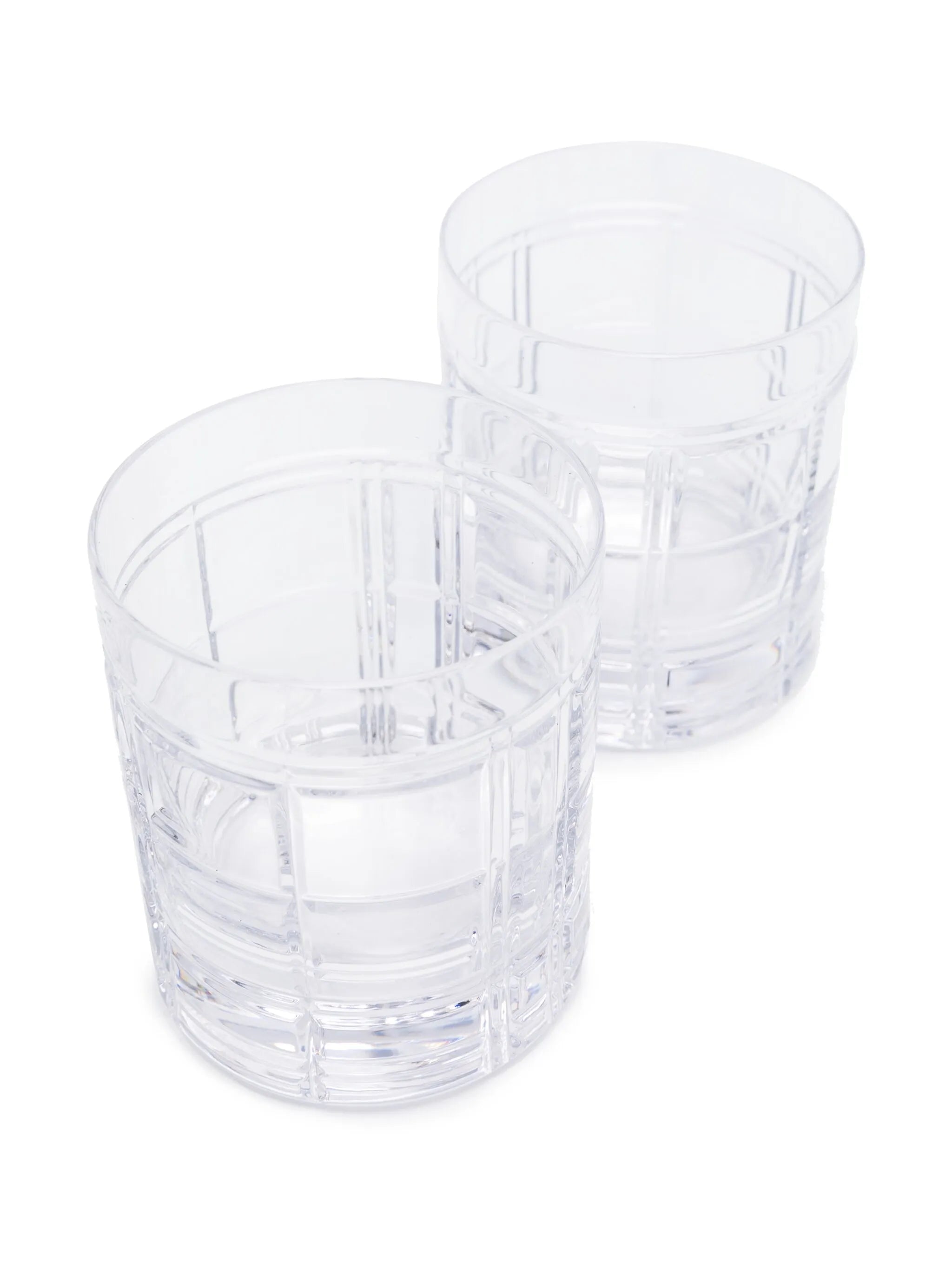 Hudson Plaid glass gift set