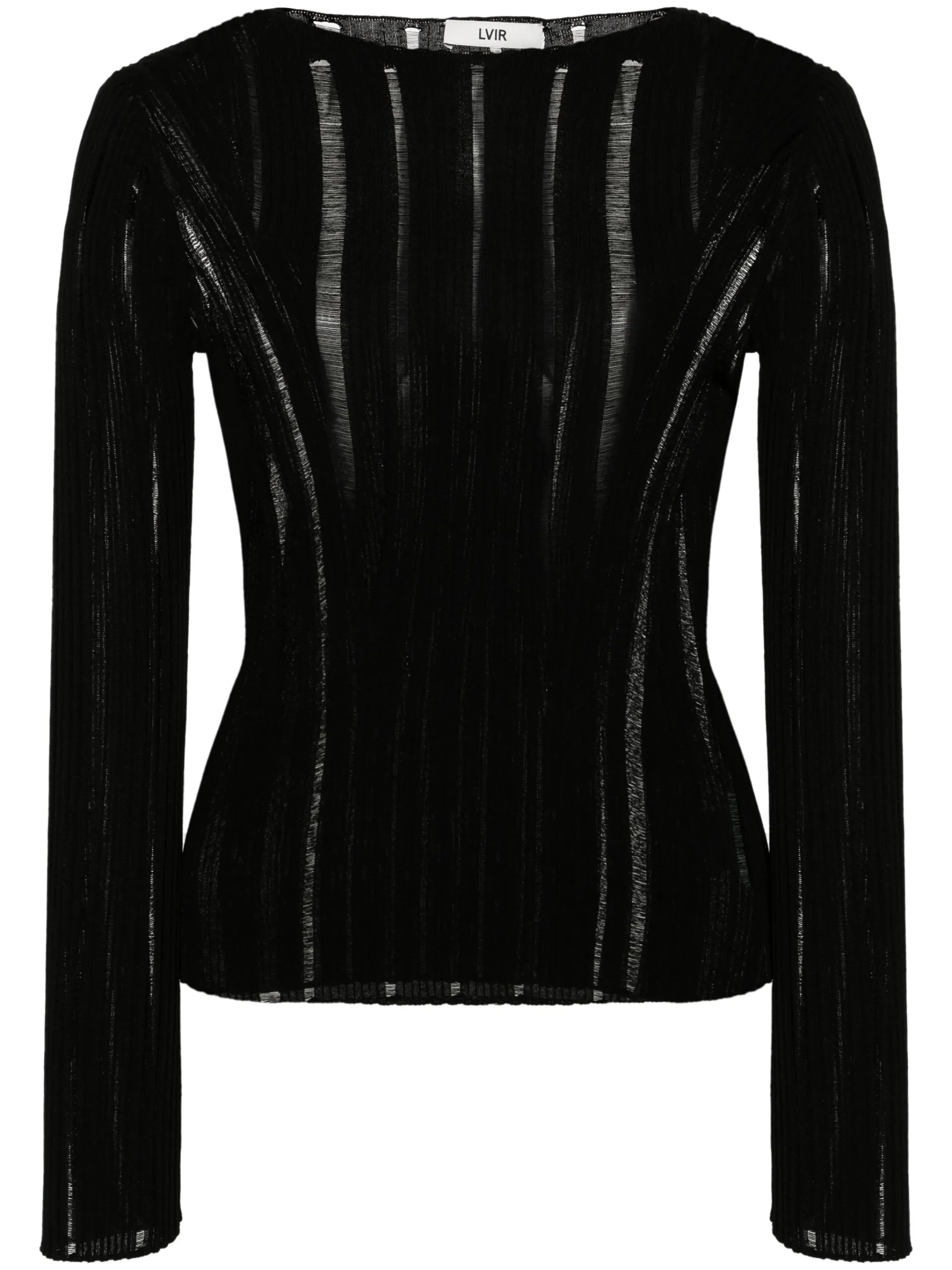 Destroyed ribbed blouse