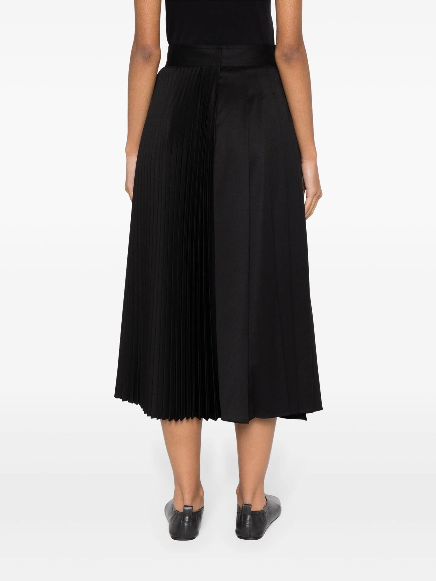 pleated wrap skirt