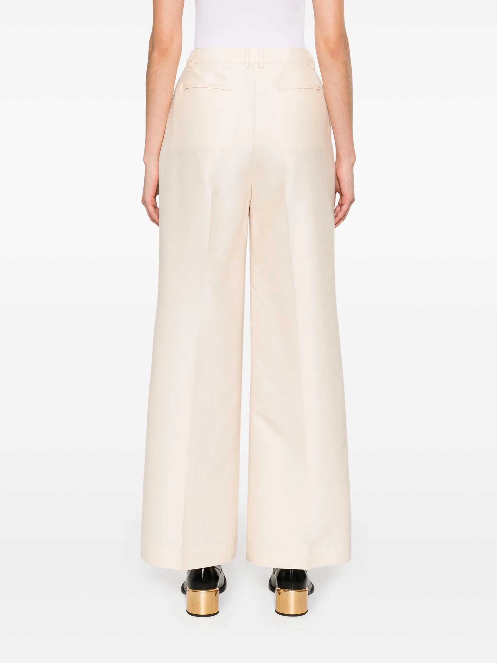 wide-leg tailored trousers