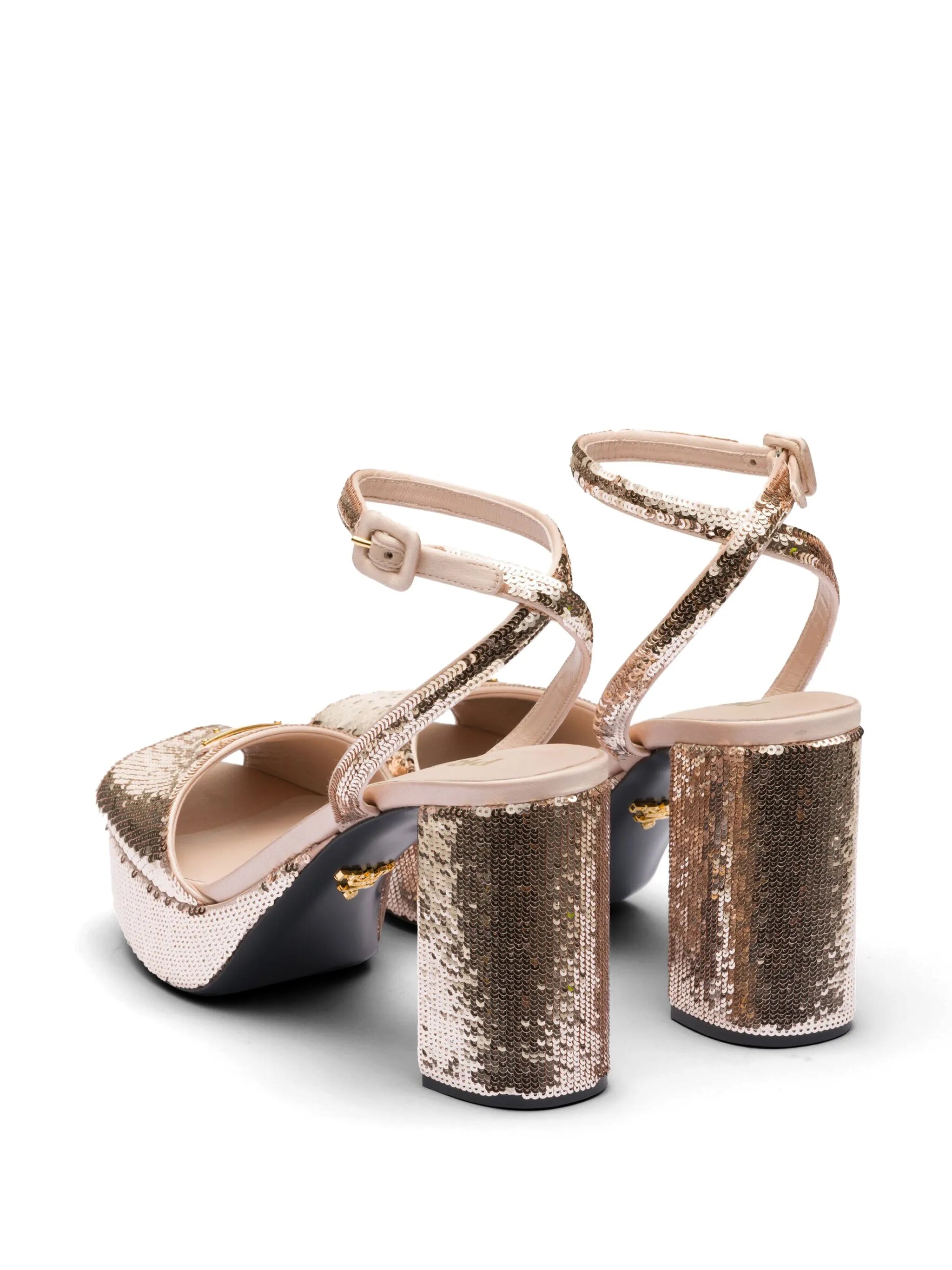 95mm sequin-embellished platform sandals