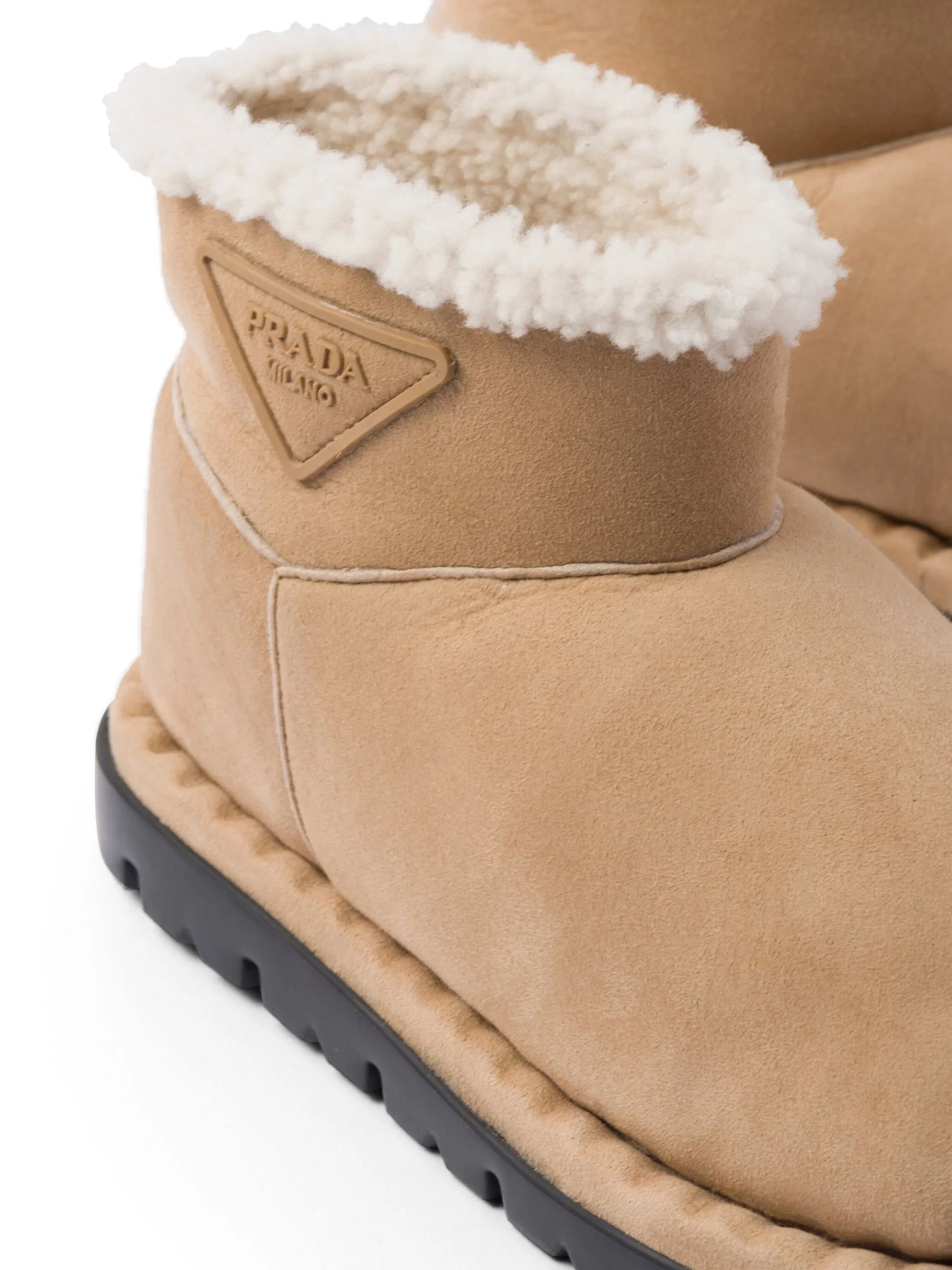 triangle-logo suede boots