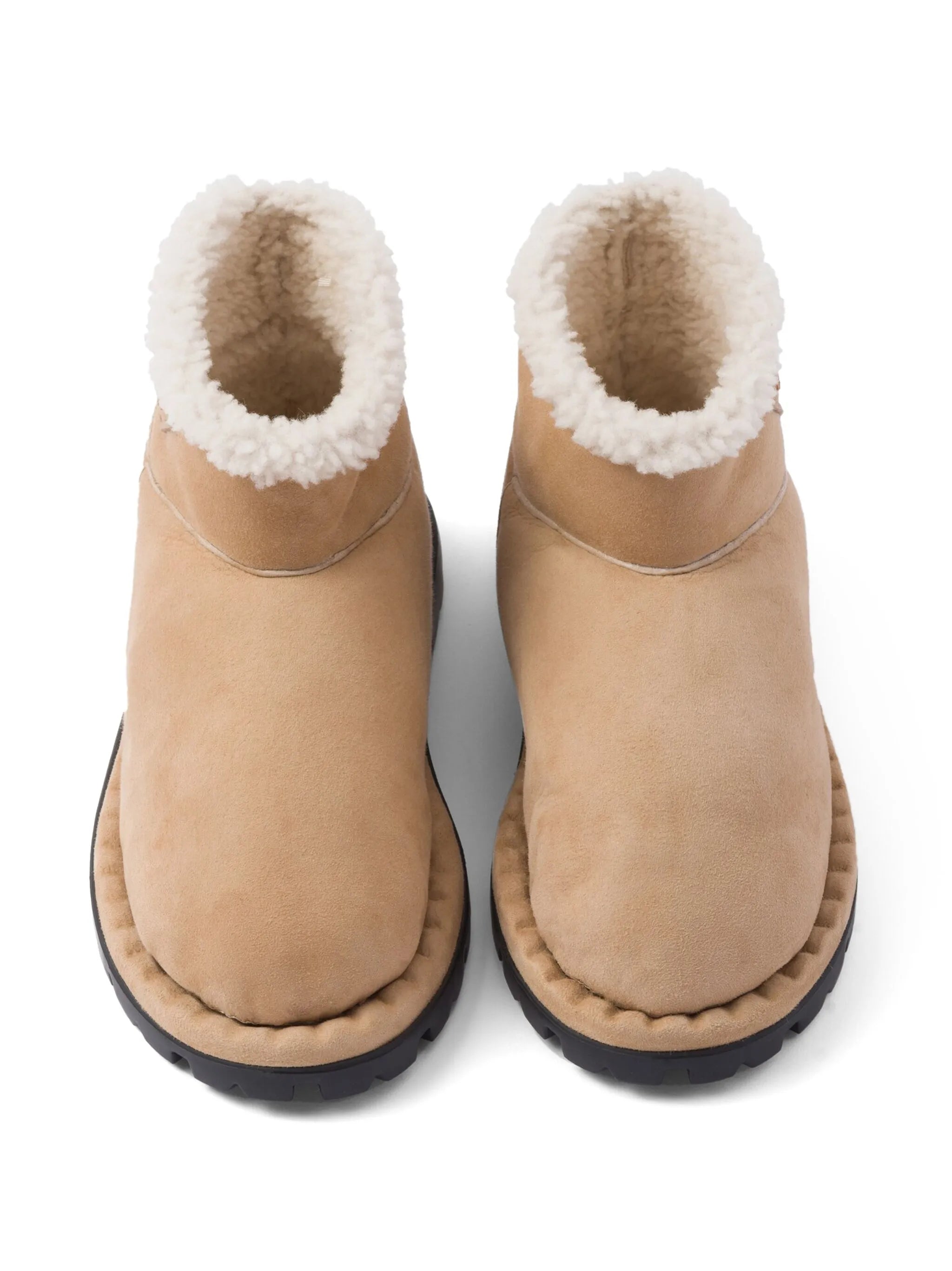 triangle-logo suede boots