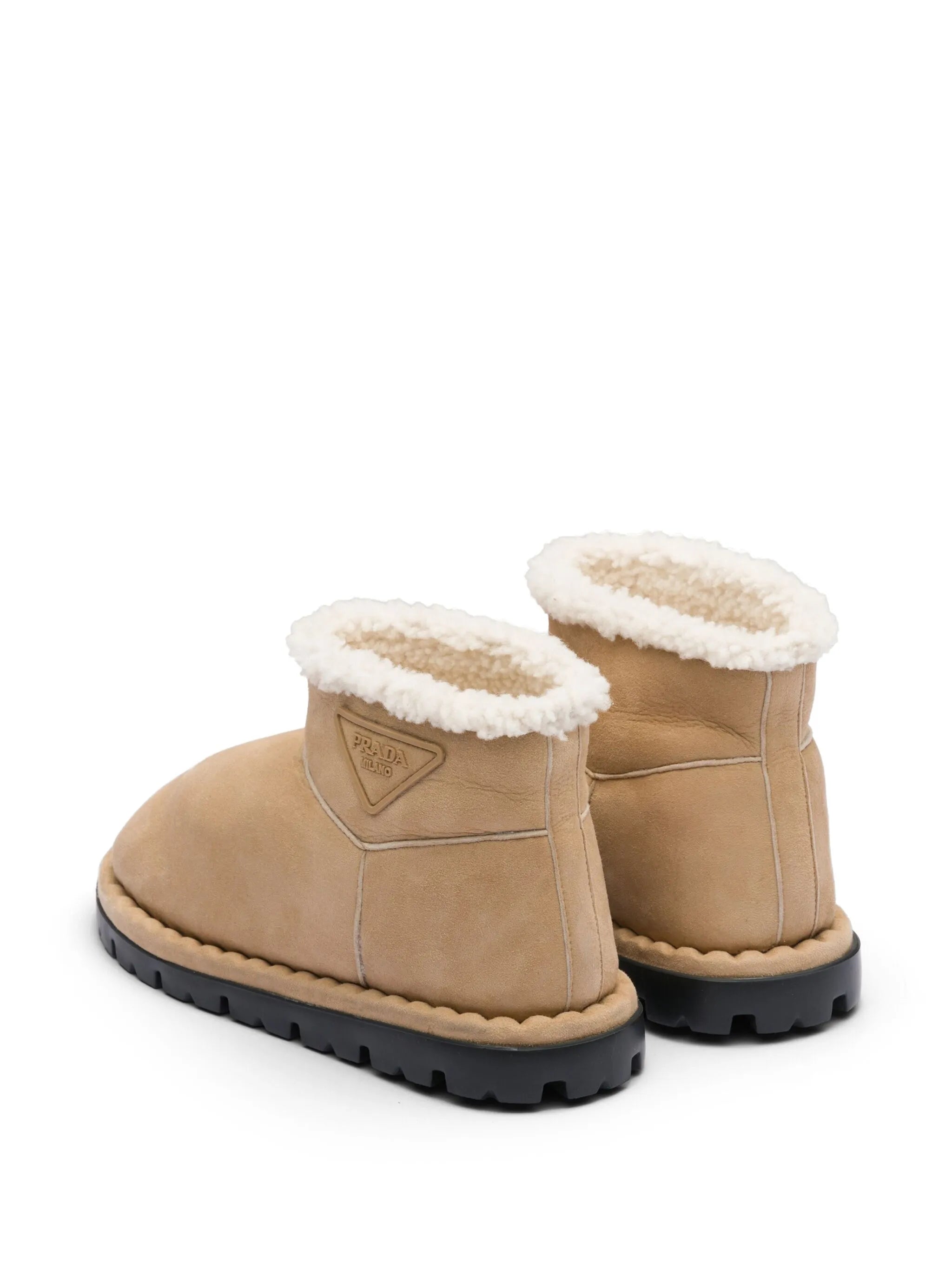 triangle-logo suede boots