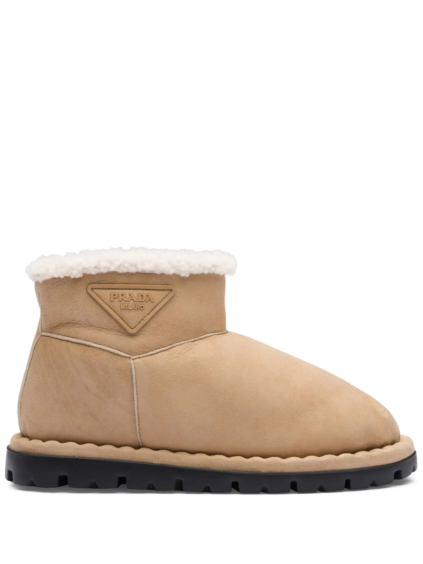 triangle-logo suede boots