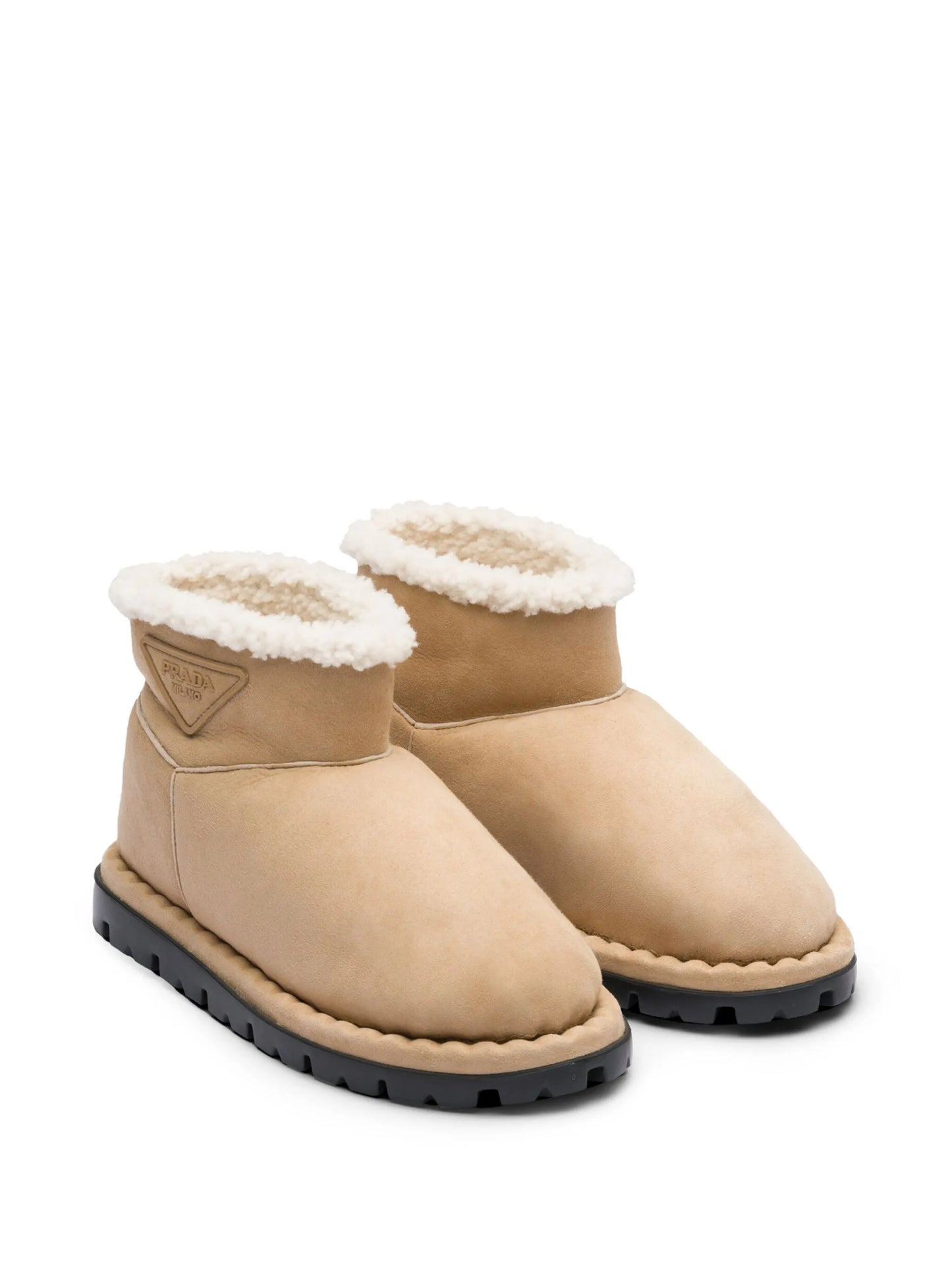 triangle-logo suede boots