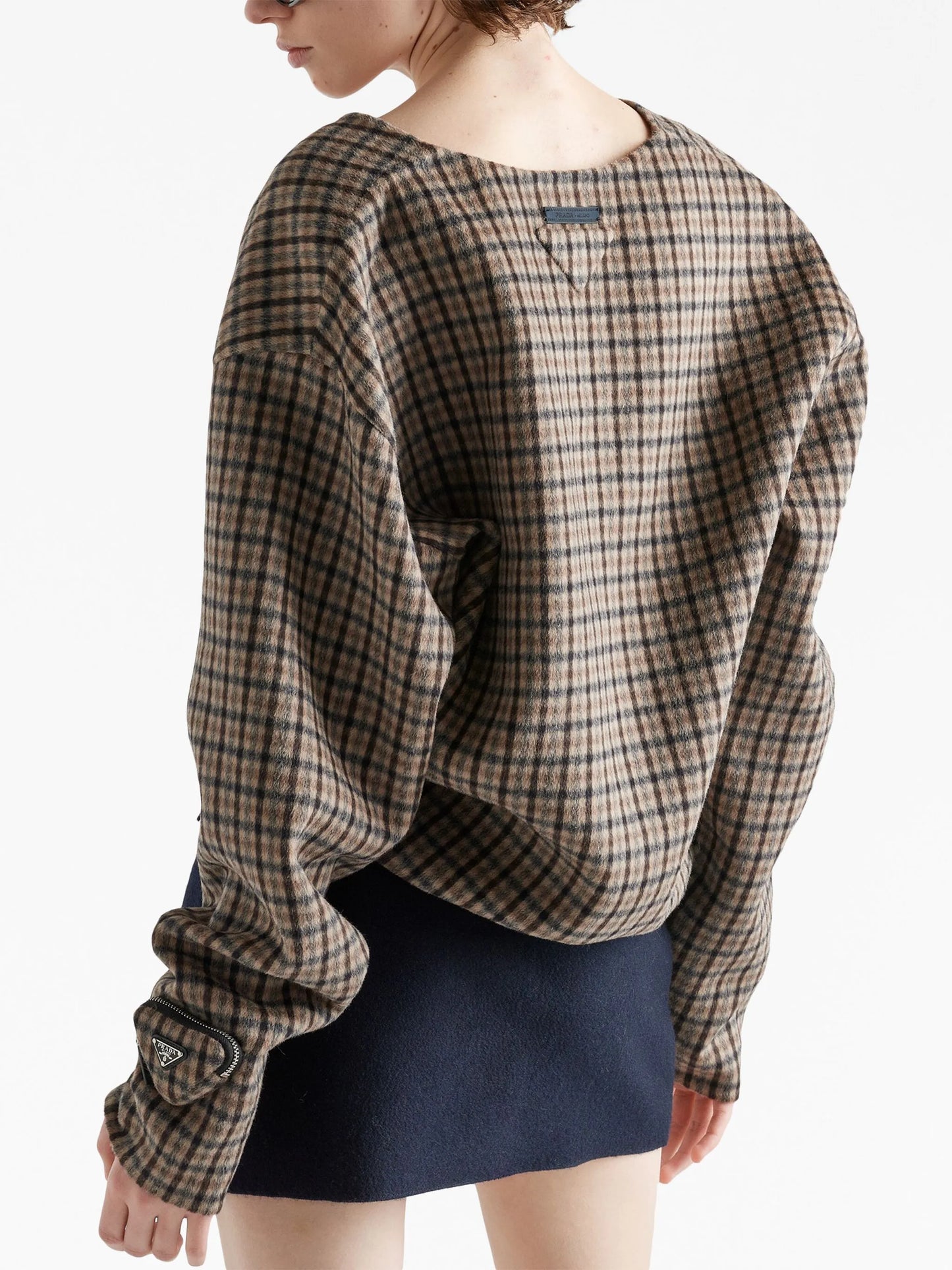 checked cashgora jumper