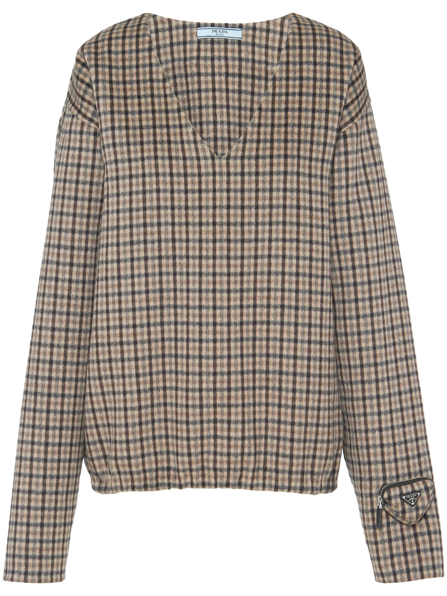 checked cashgora jumper